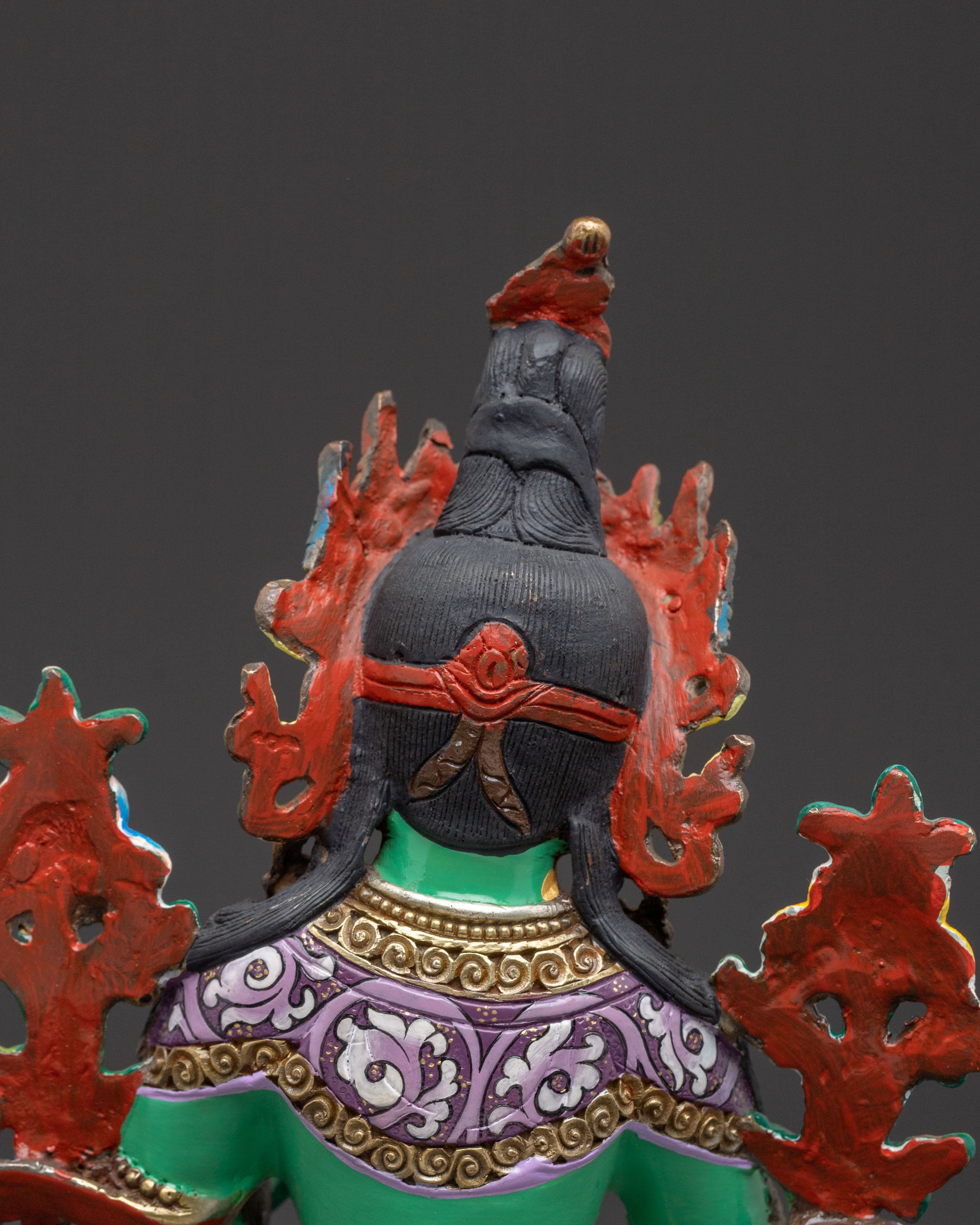 Green Tara Swift Compassion Statue | Hand-Gilded Copper