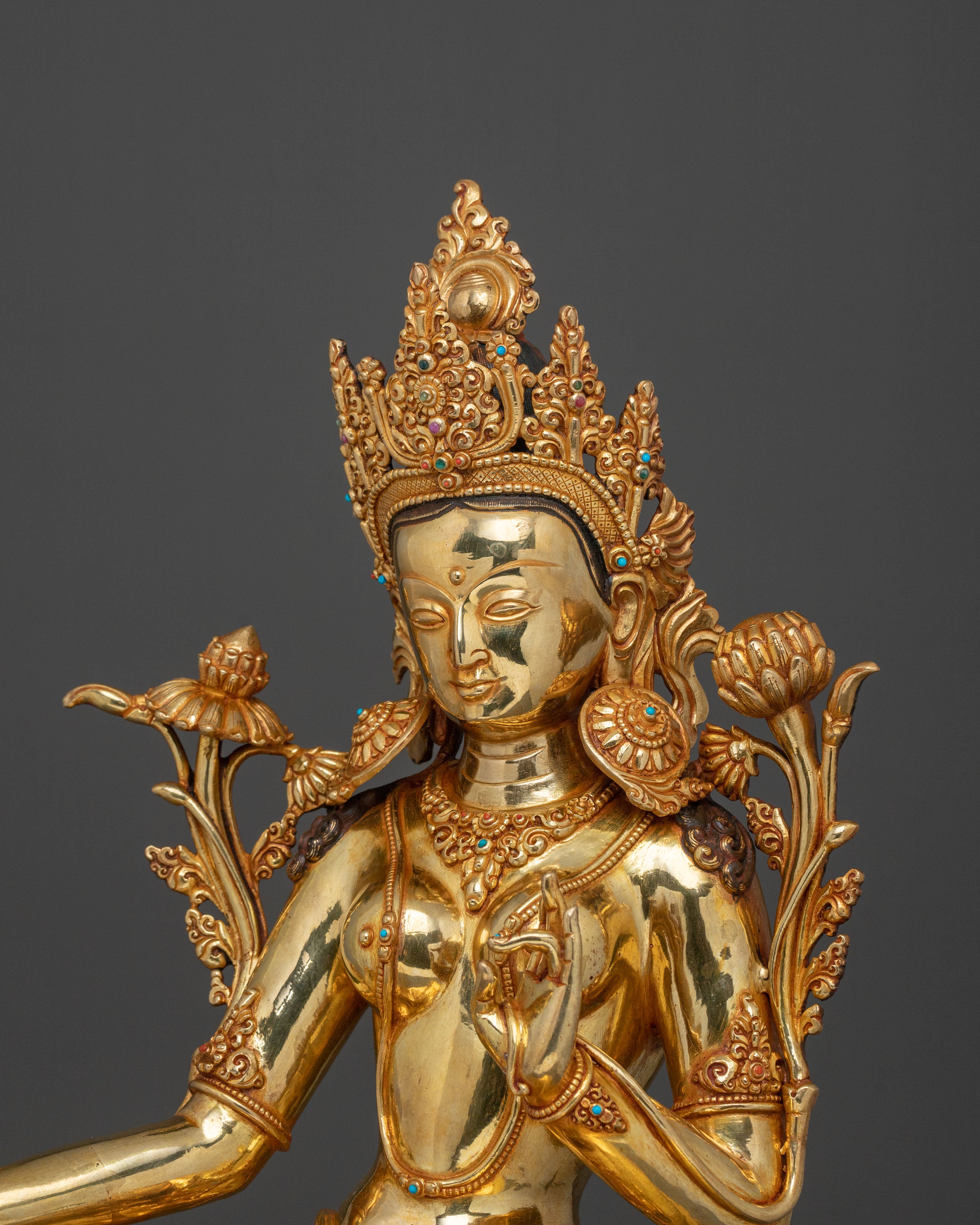 Green Tara Blessing Sculpture | Meditation Decor