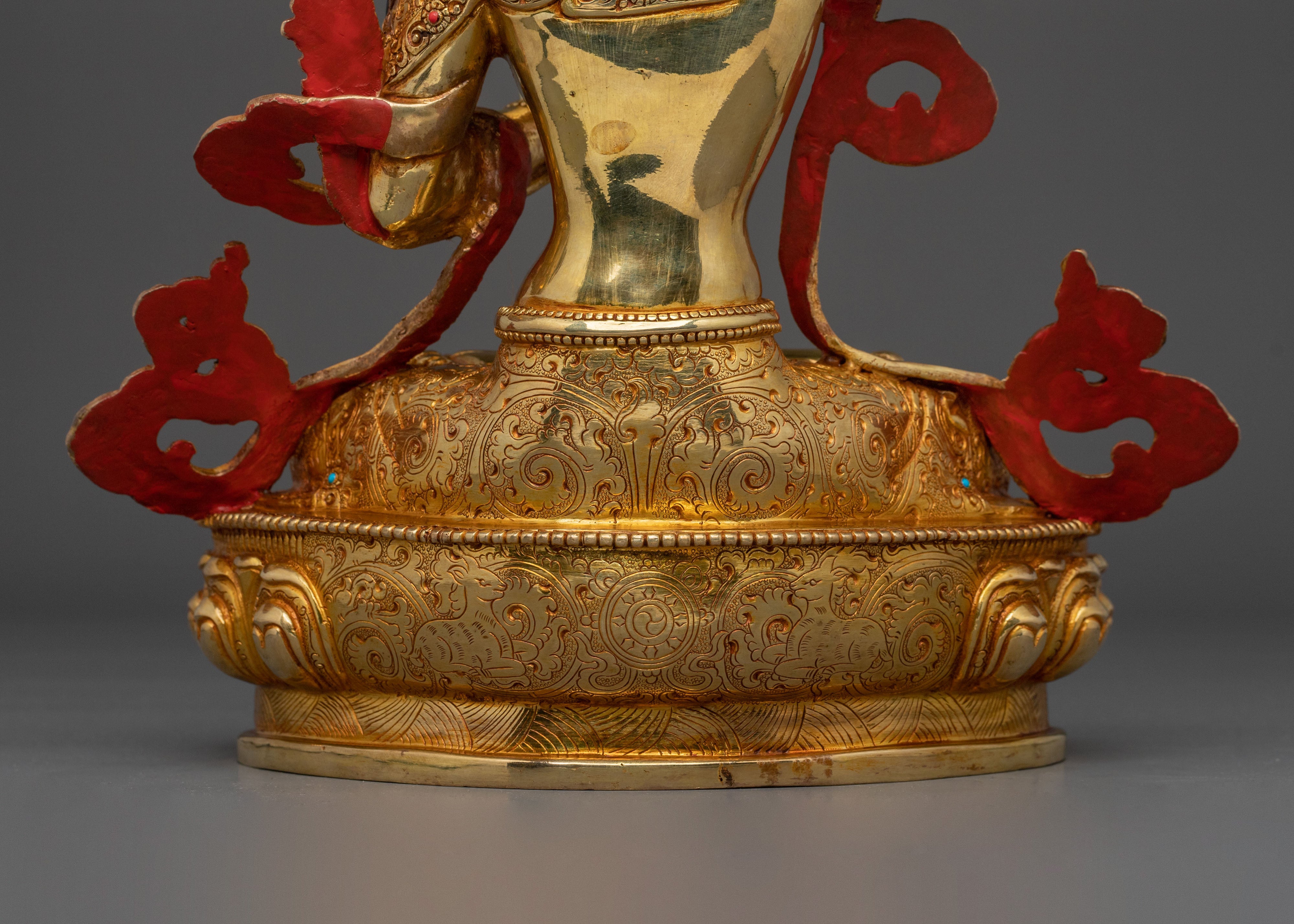 Manjughoṣa Golden Statue | Tibetan Buddhist Protector