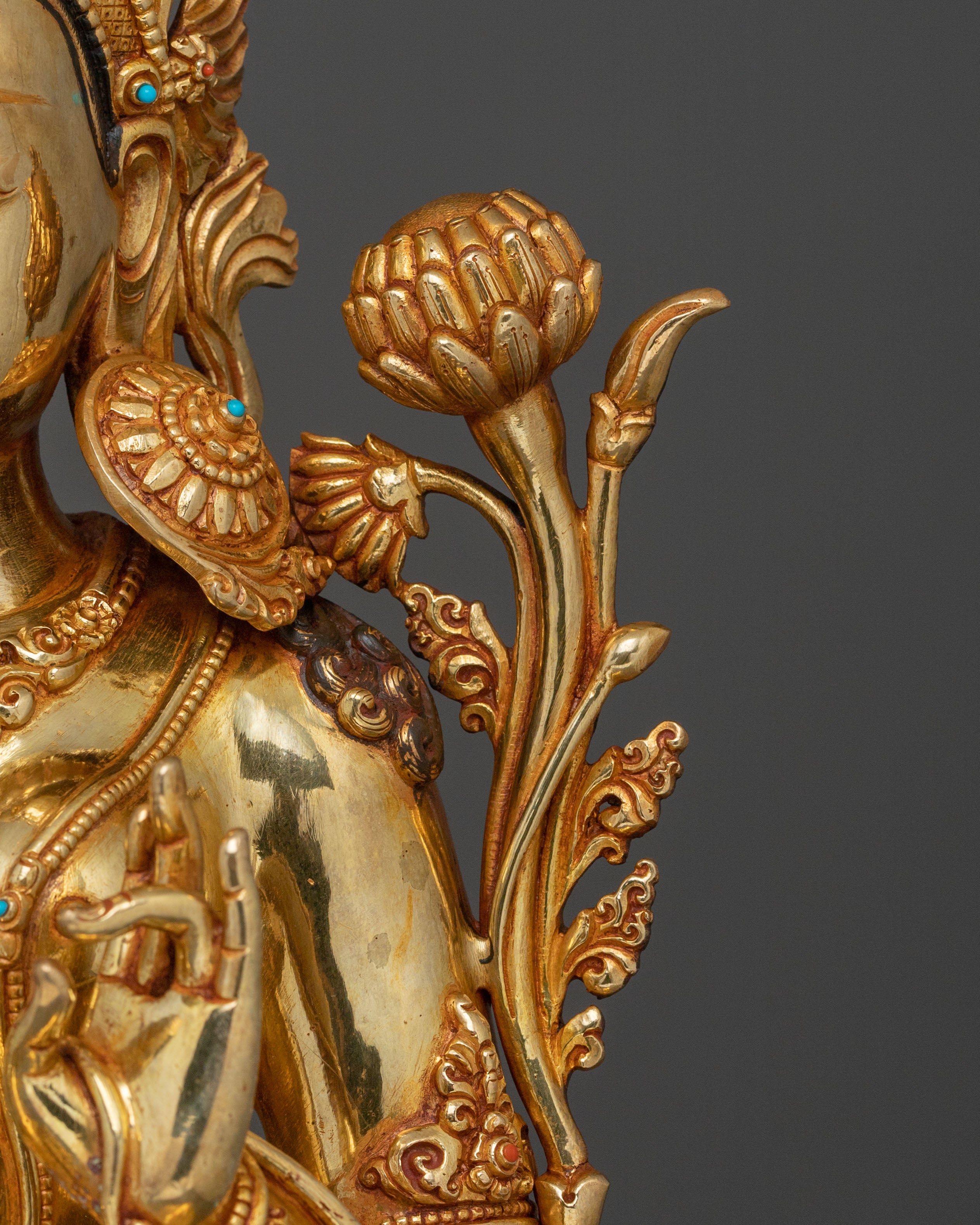 Green Tara Blessing Sculpture | Meditation Decor