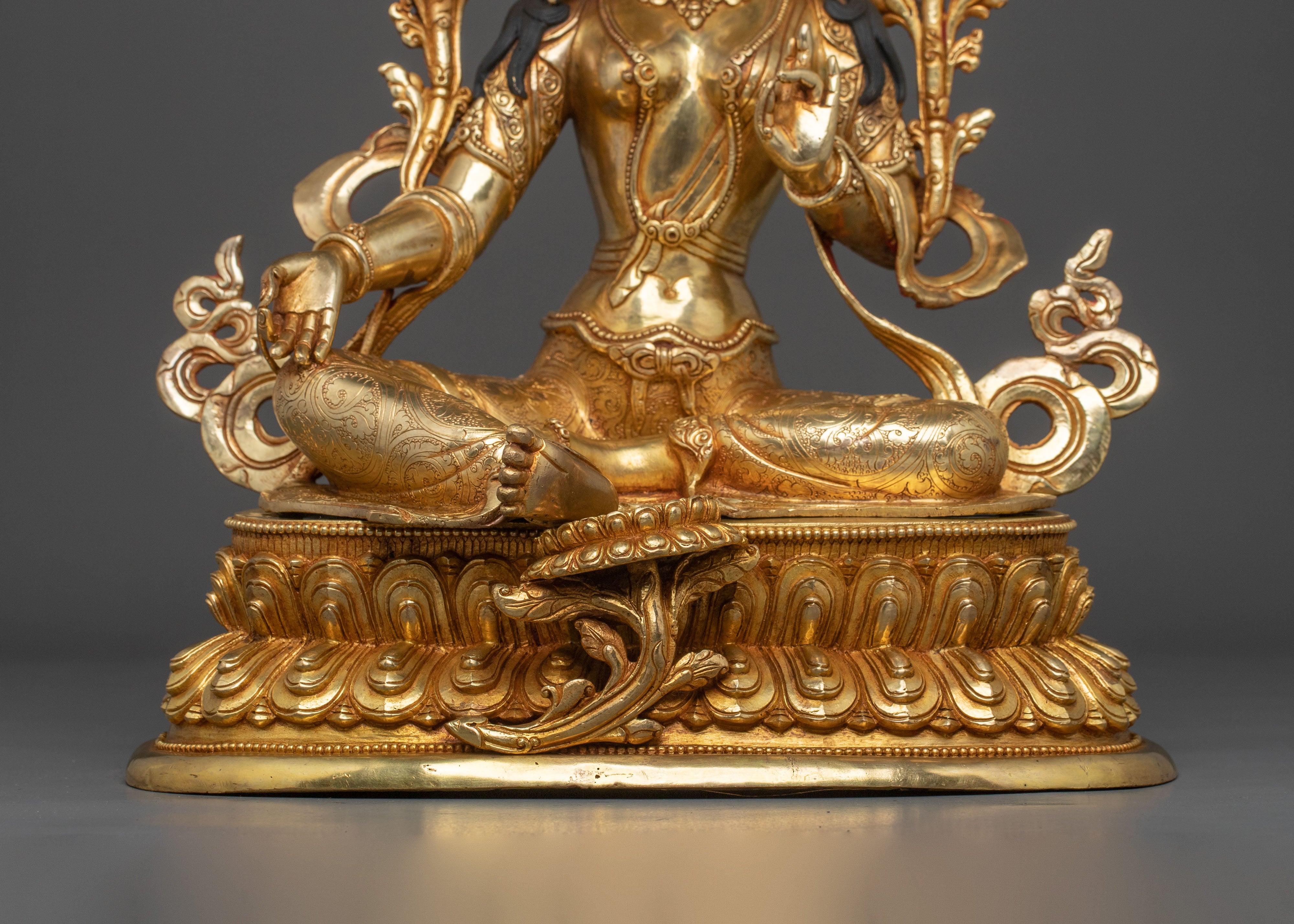 Green Tara Himalayan Sacred Sculpture | Symbol of Longevity and Blessings