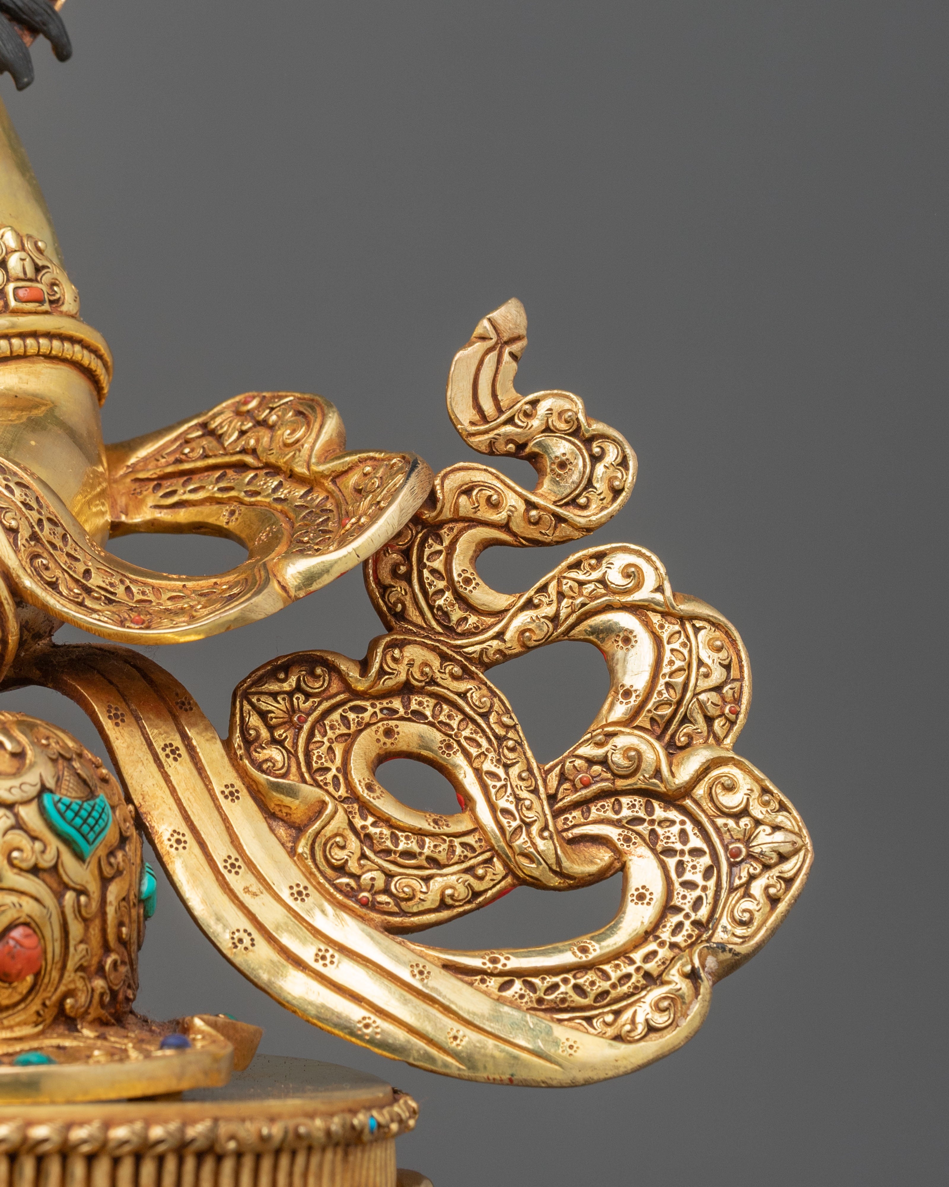 Dzambhala 24K Gold-Coated Statue | Nepalese Craftsmanship