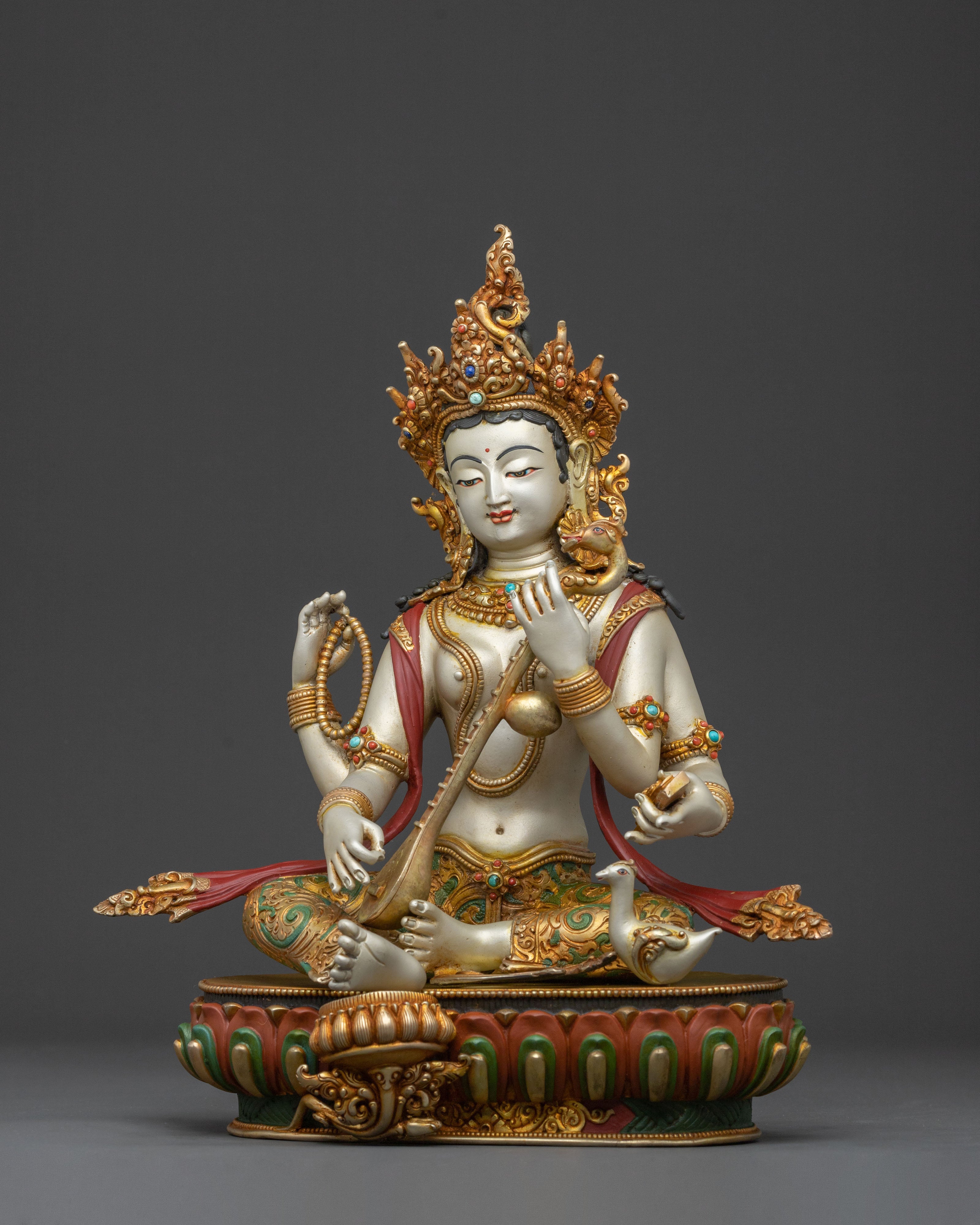 Goddess of Wisdom Saraswati Statue | Divine Hindu Goddess of Knowledge
