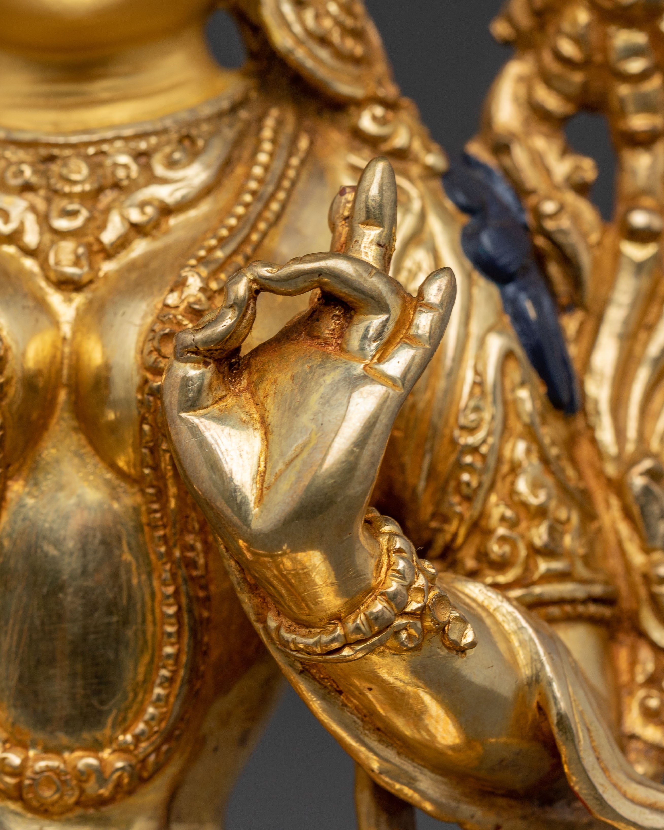 Mother Green Tara Copper Handmade Sculpture | Traditional Buddhist Art