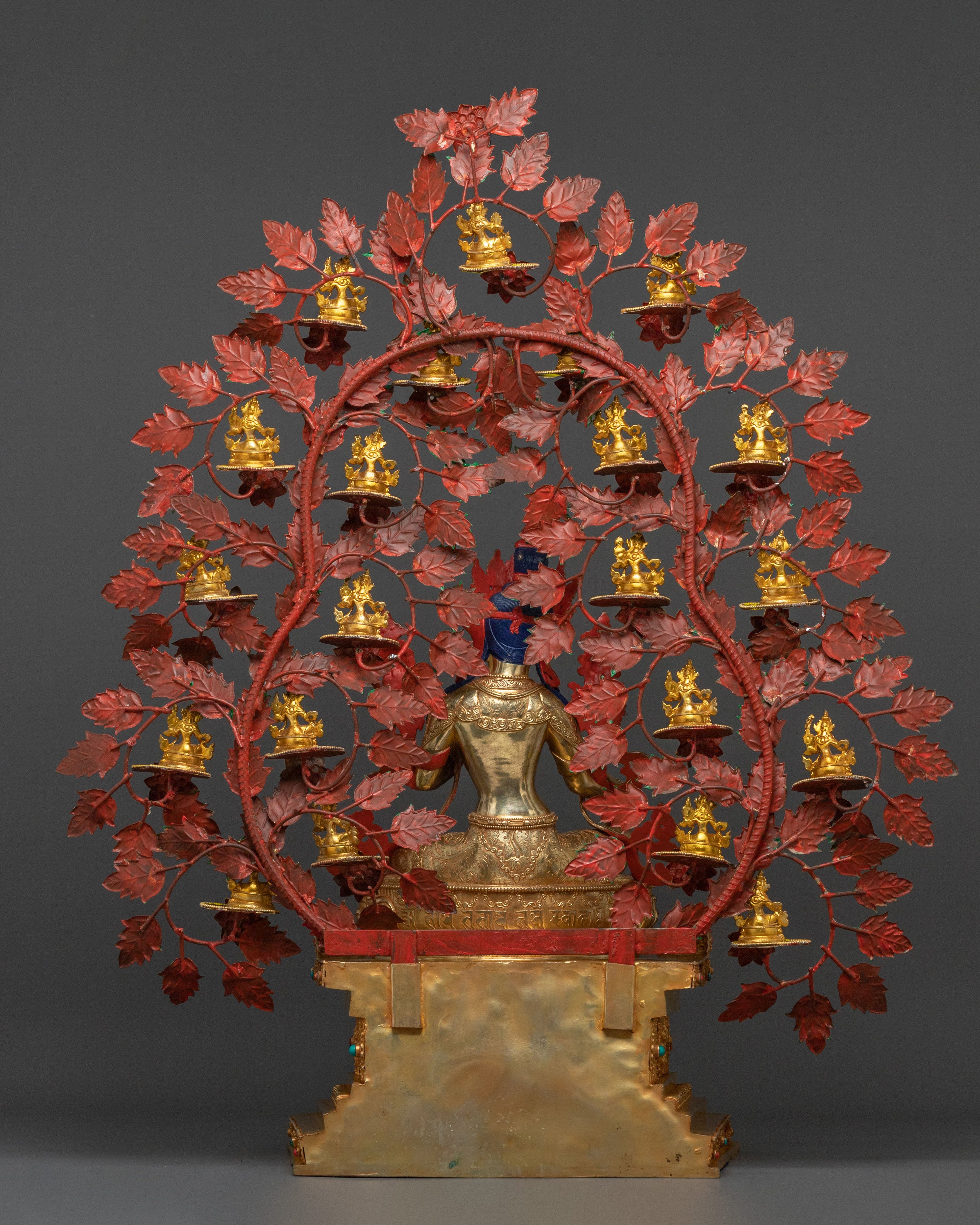 Twenty One Tara Sculpture | 24K Gold Gilded & Gemstone Inlaid