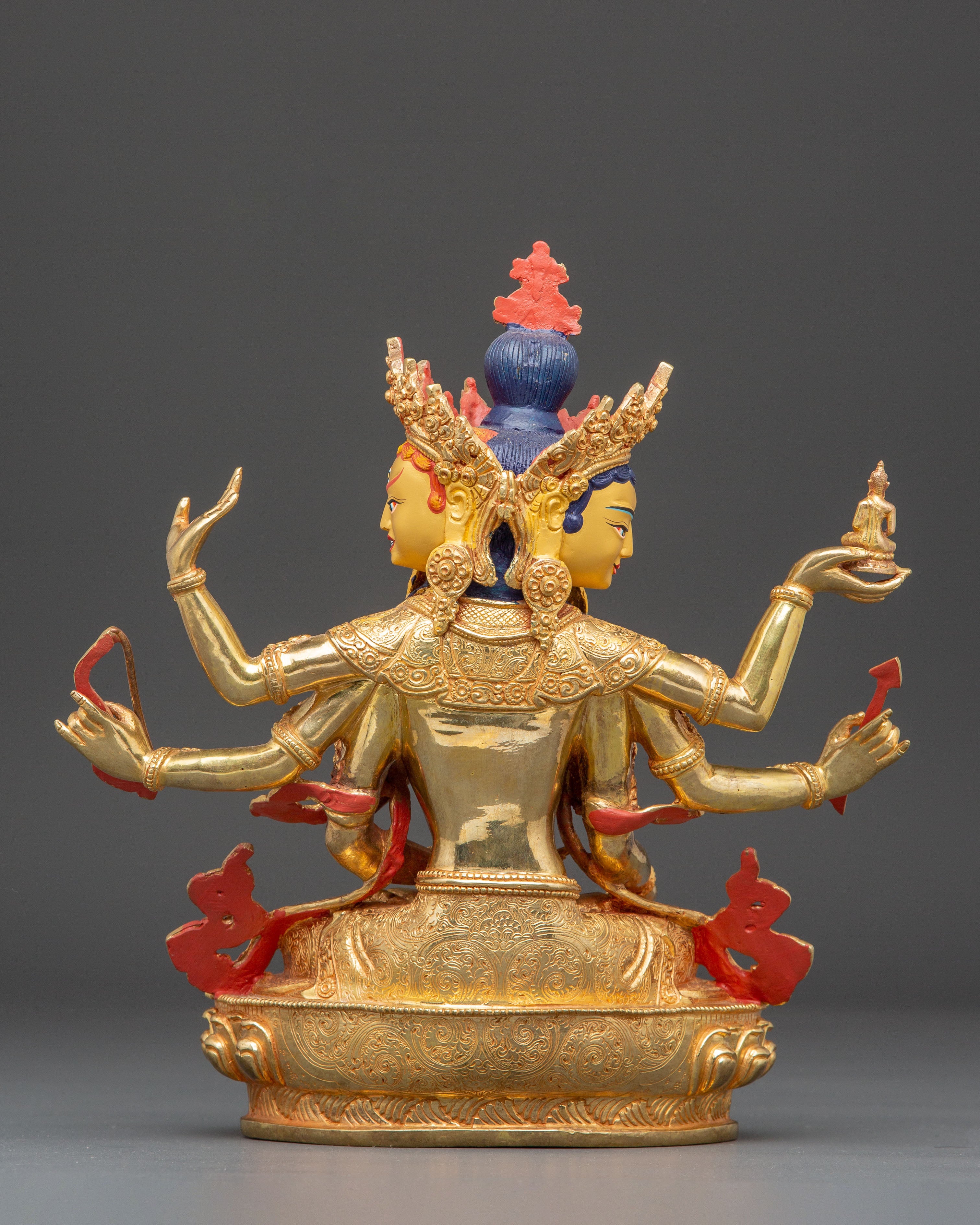 Namgyalma: Golden Handmade Statue | 24K Gold Gilded for Meditation