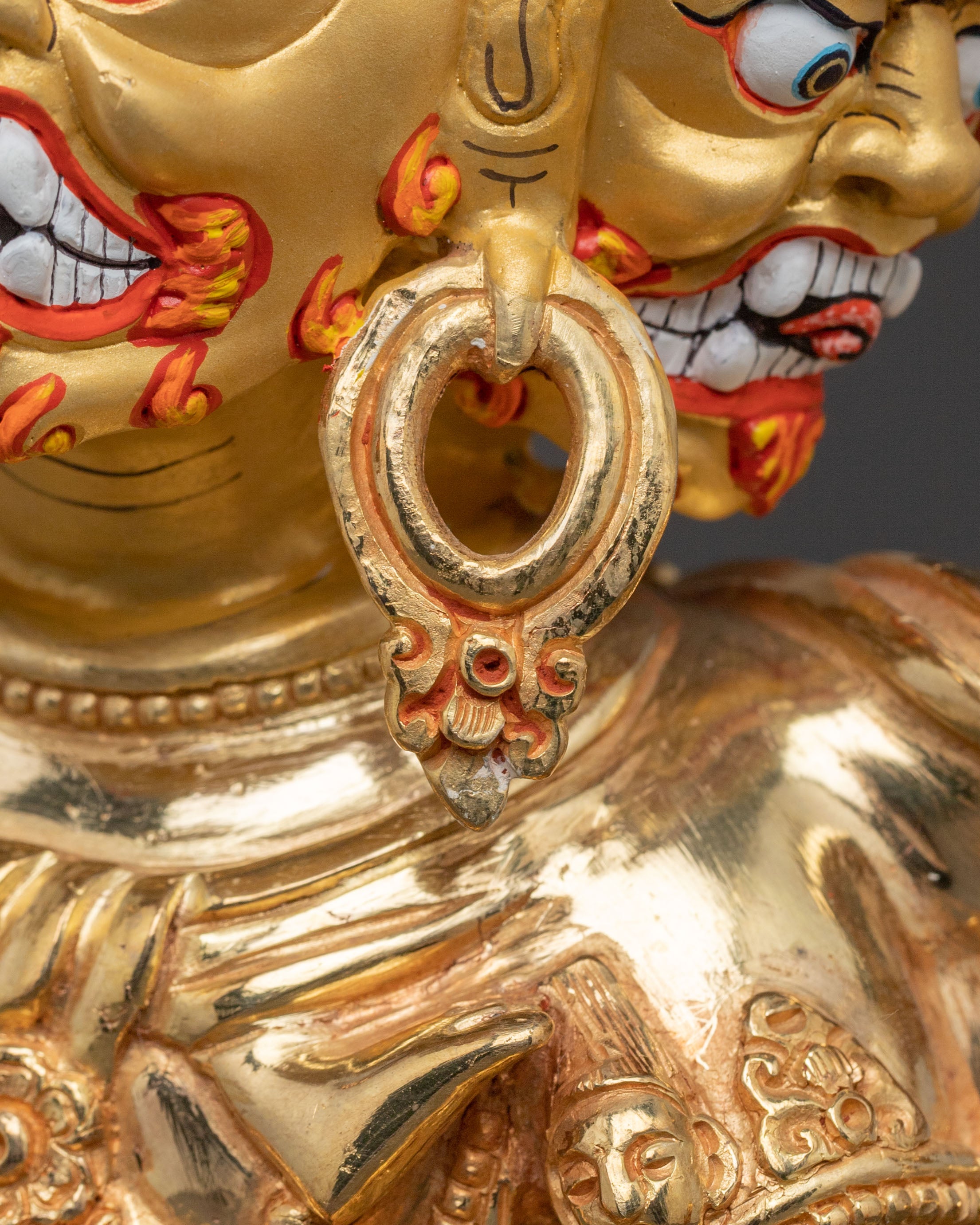 Hayagriva Dharma Guardian Statue - 24K Gold Gilded