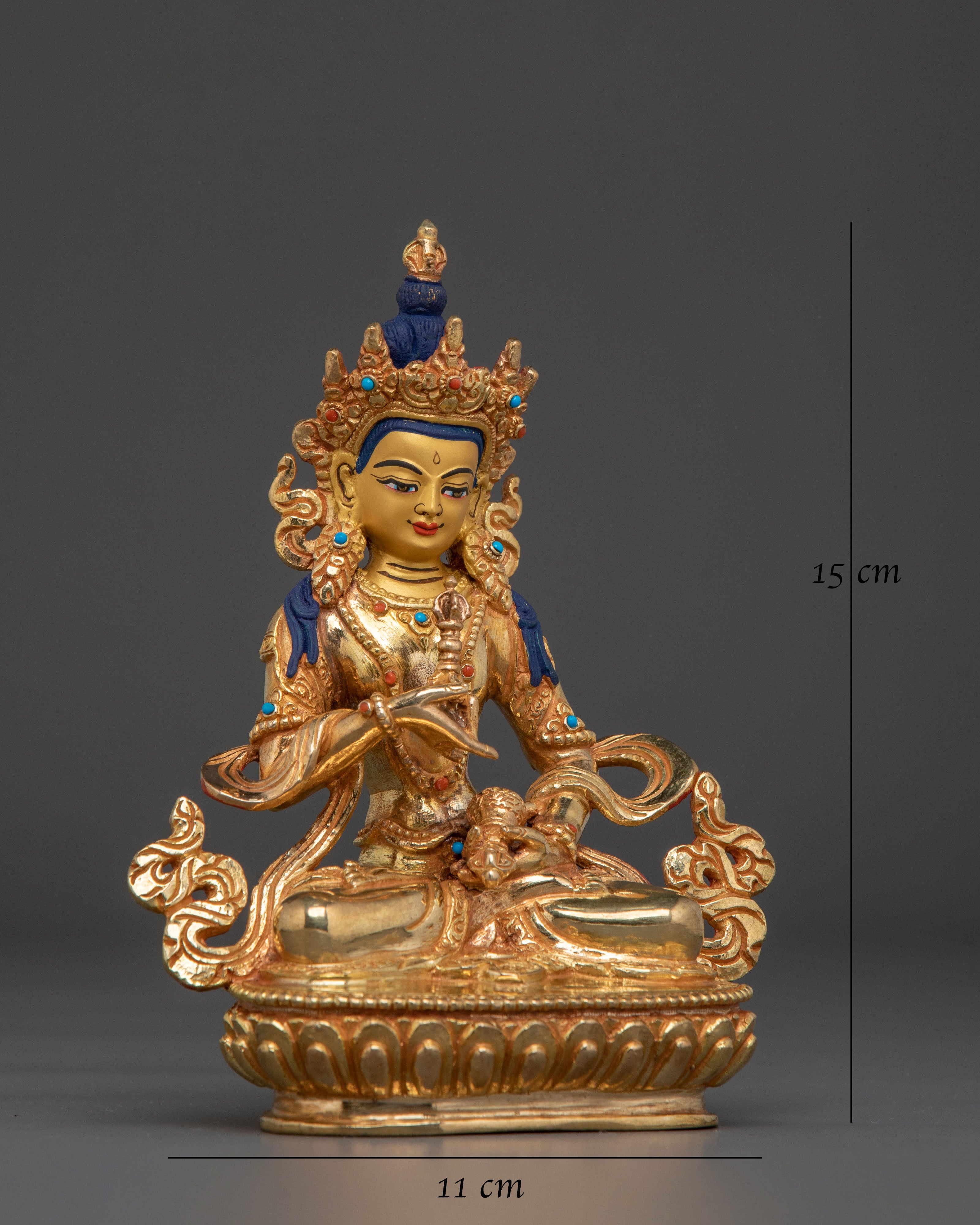 Vajrasattva Traditionally Hand Carved Statue : Altar Decor