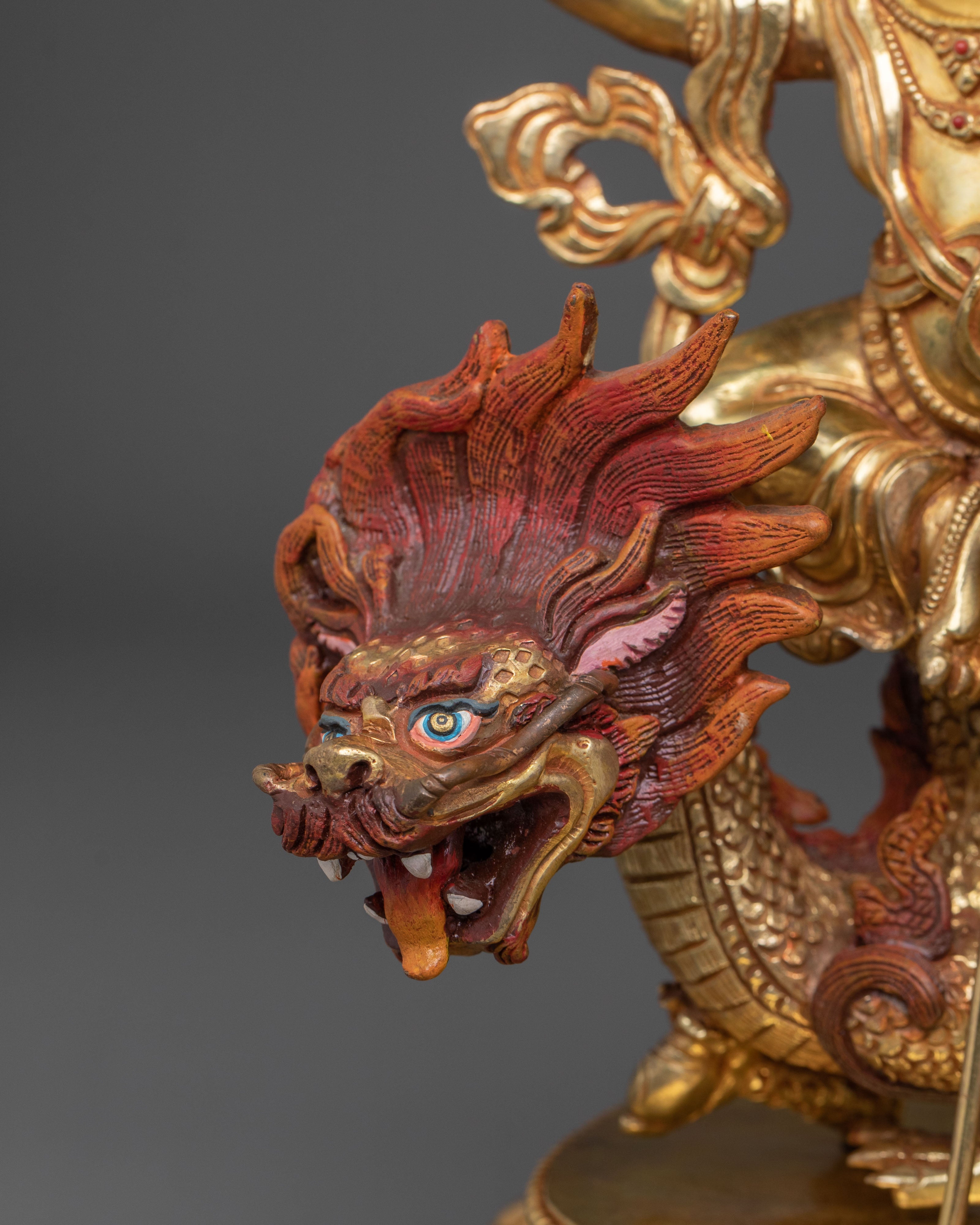 Sacred White Dzambhala Wealth Protector Statue