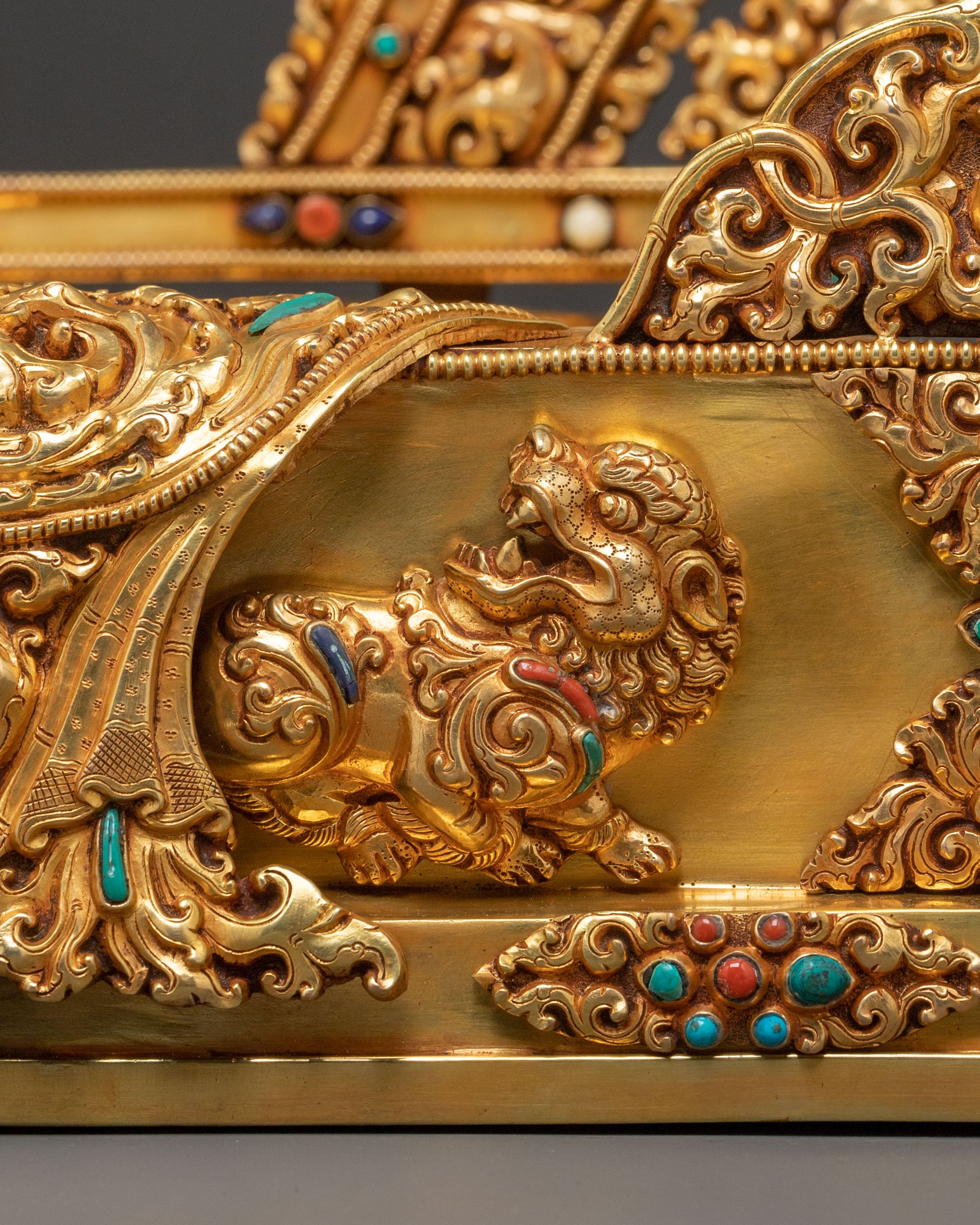 Exquisite 24K Gold Gilded Tibetan Throne