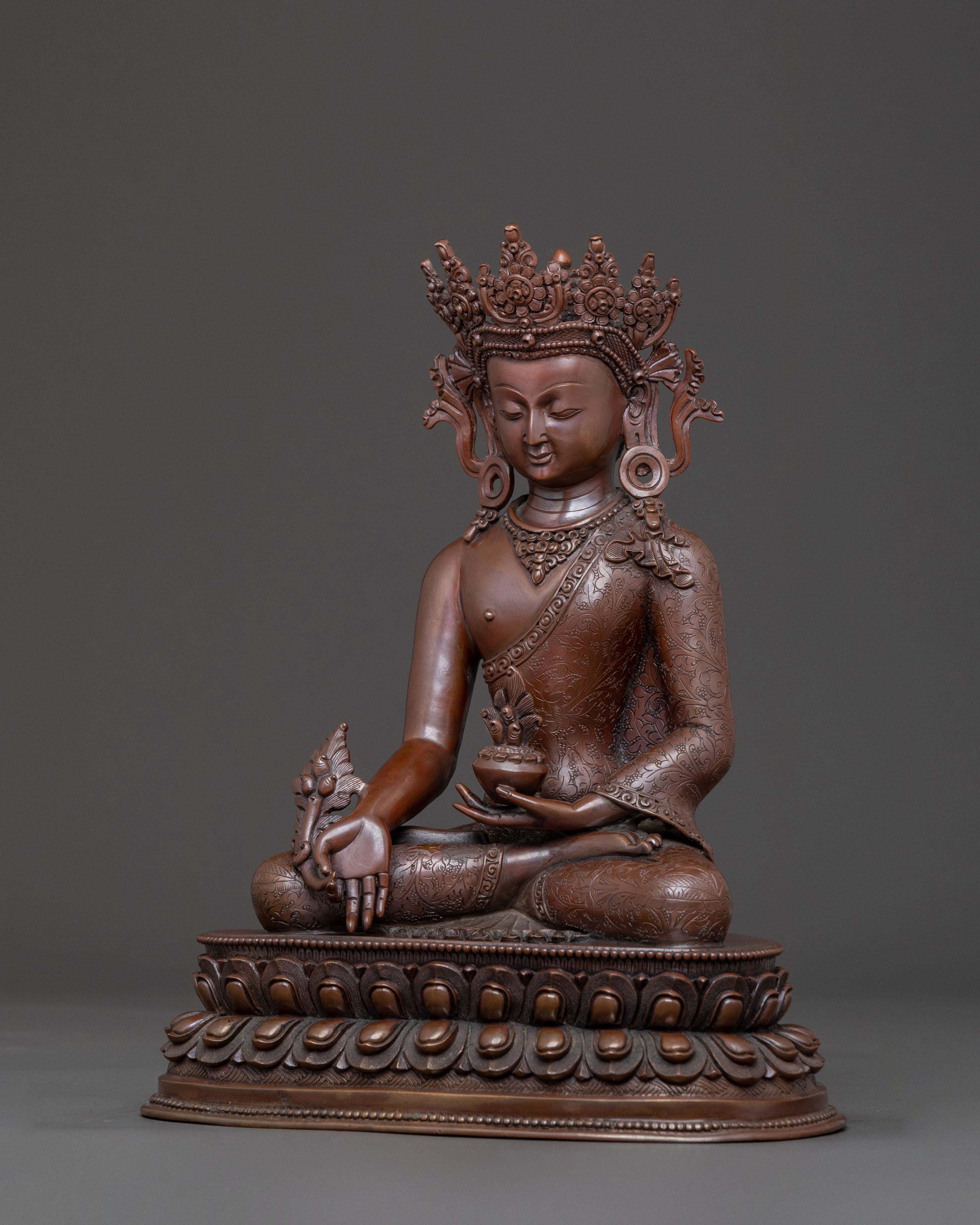 Crown Medicine Buddha Sculpture | Spiritual Healer