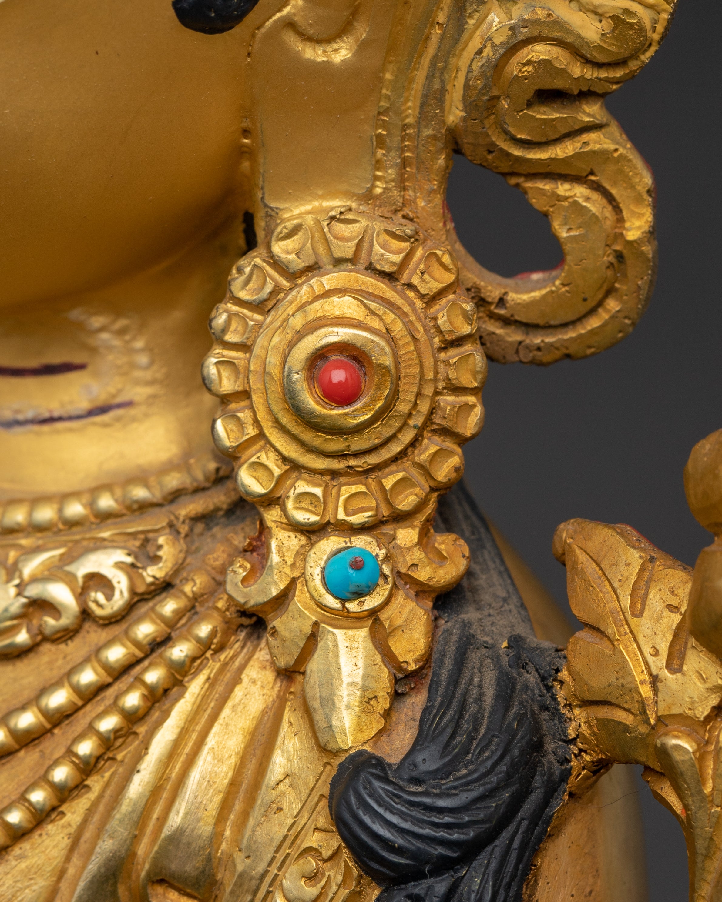 White Tara Statue: Compassion and Long Life | Gold Gilded Nepali Art