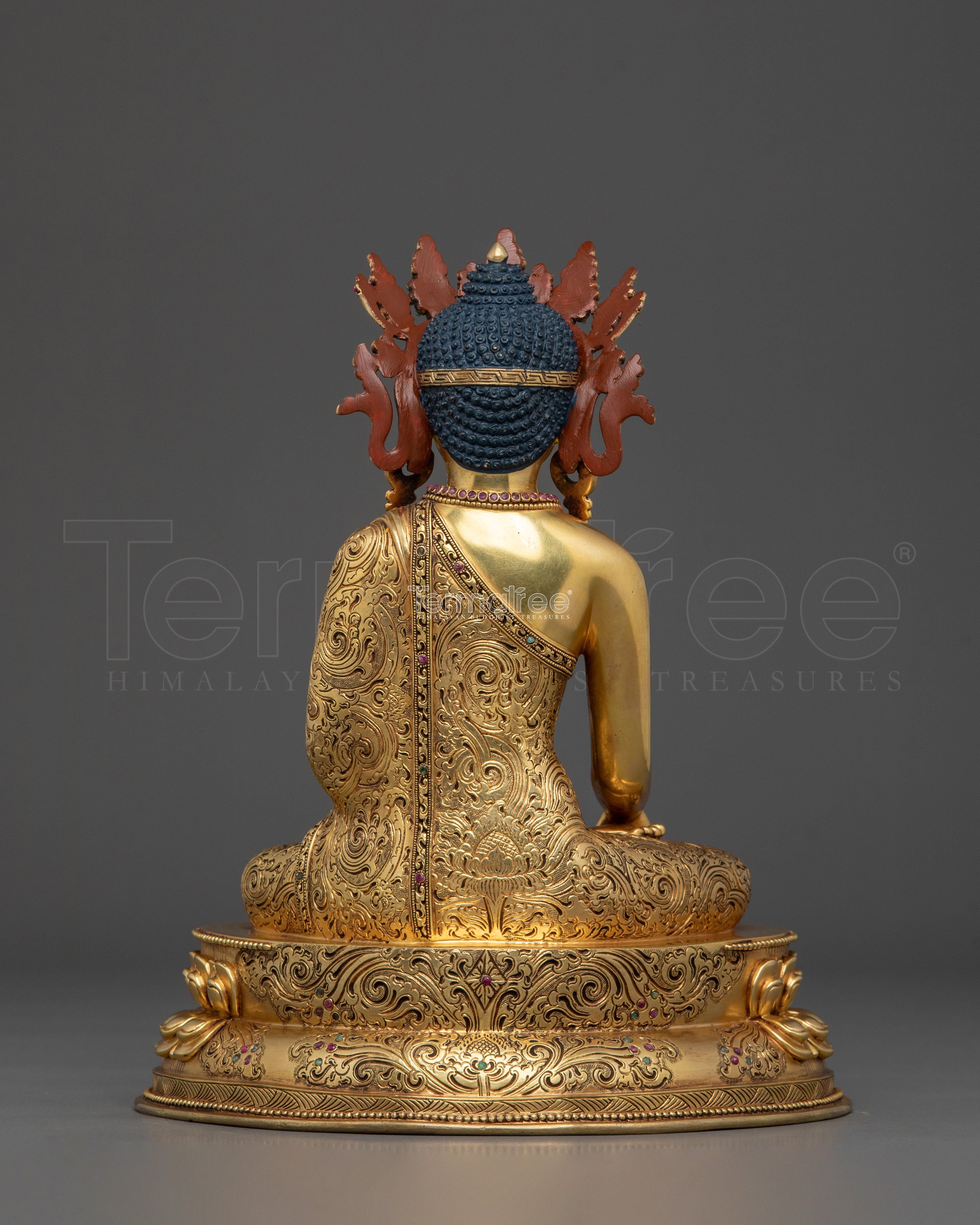 Handmade Crown Shakyamuni Buddha Statue