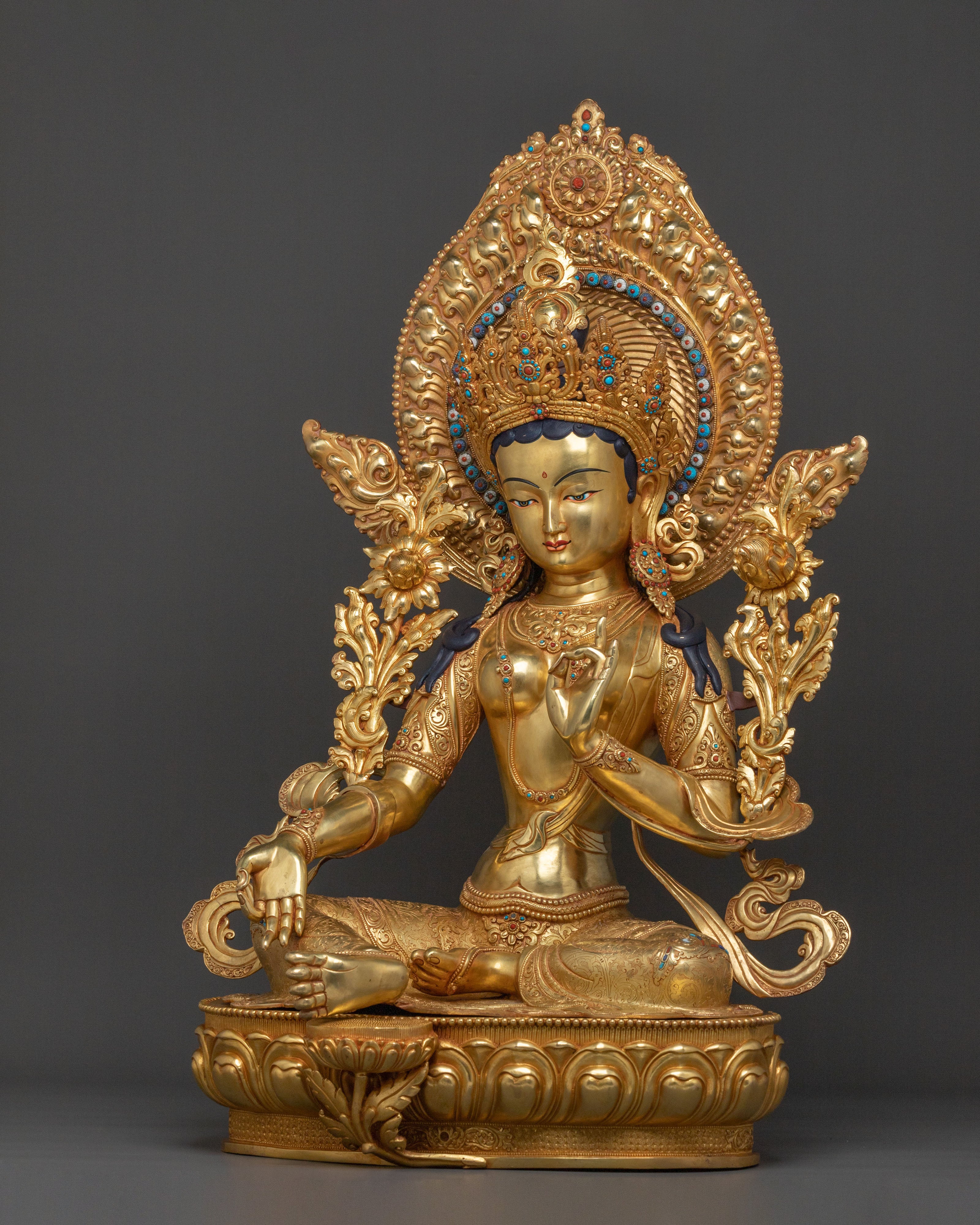 Green Tara Statue | Tibetan Goddess of Protection
