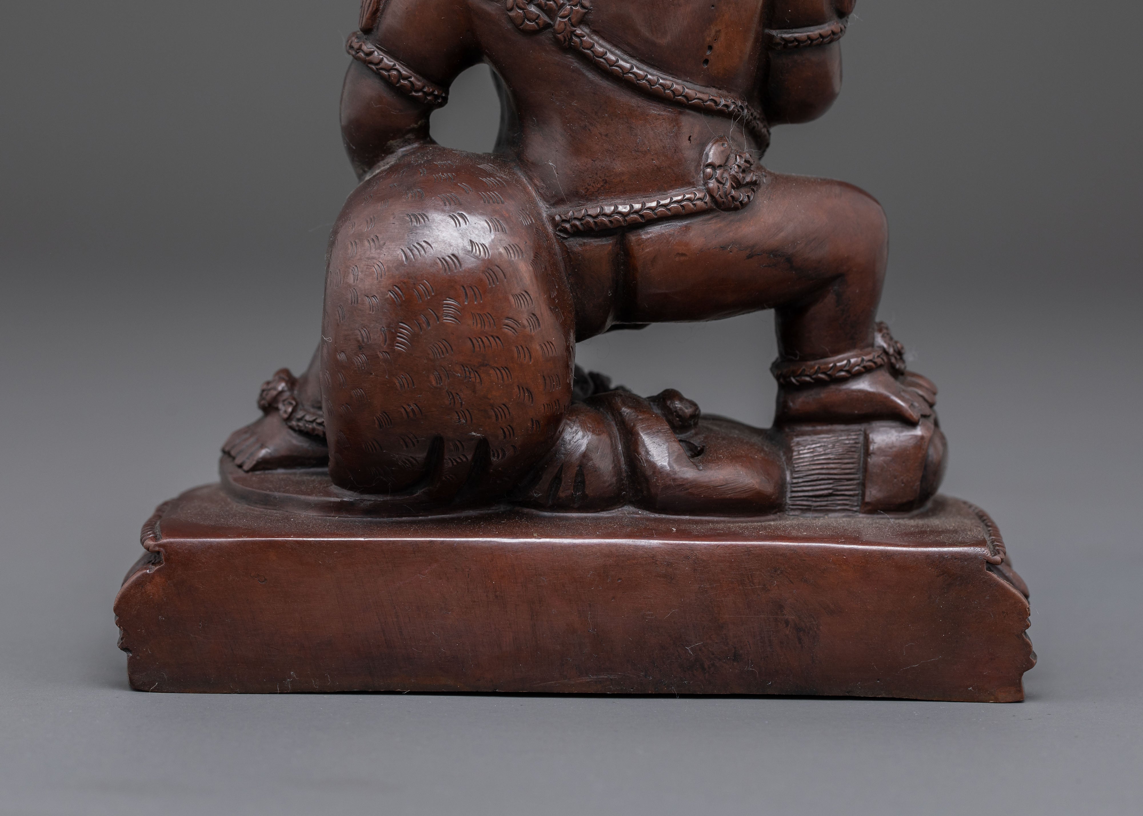 Oxidized Copper Black Dzambhala Statue | Deity of Prosperity