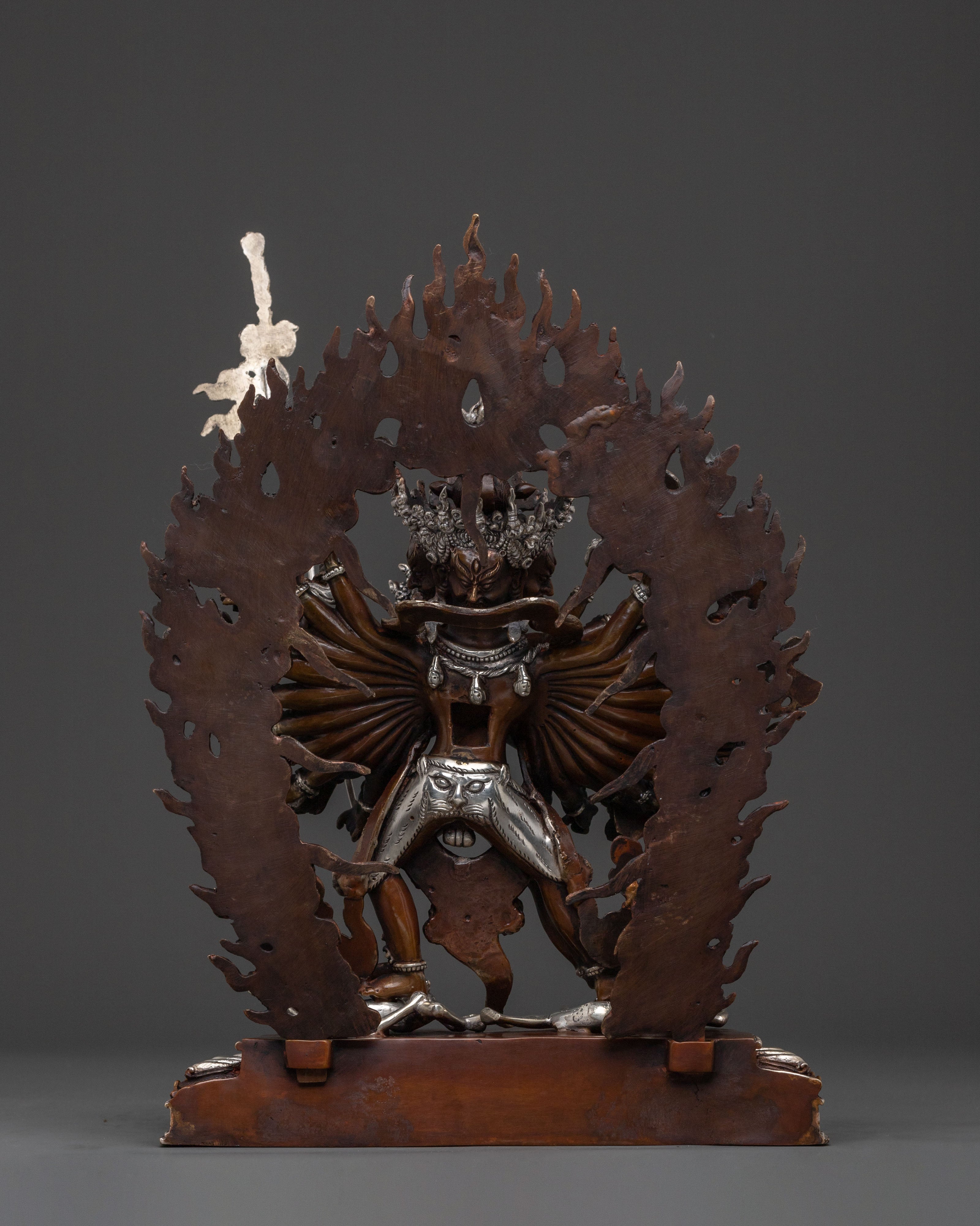 Kalachakra Spiritual Sculpture | Oxidized Copper Figure