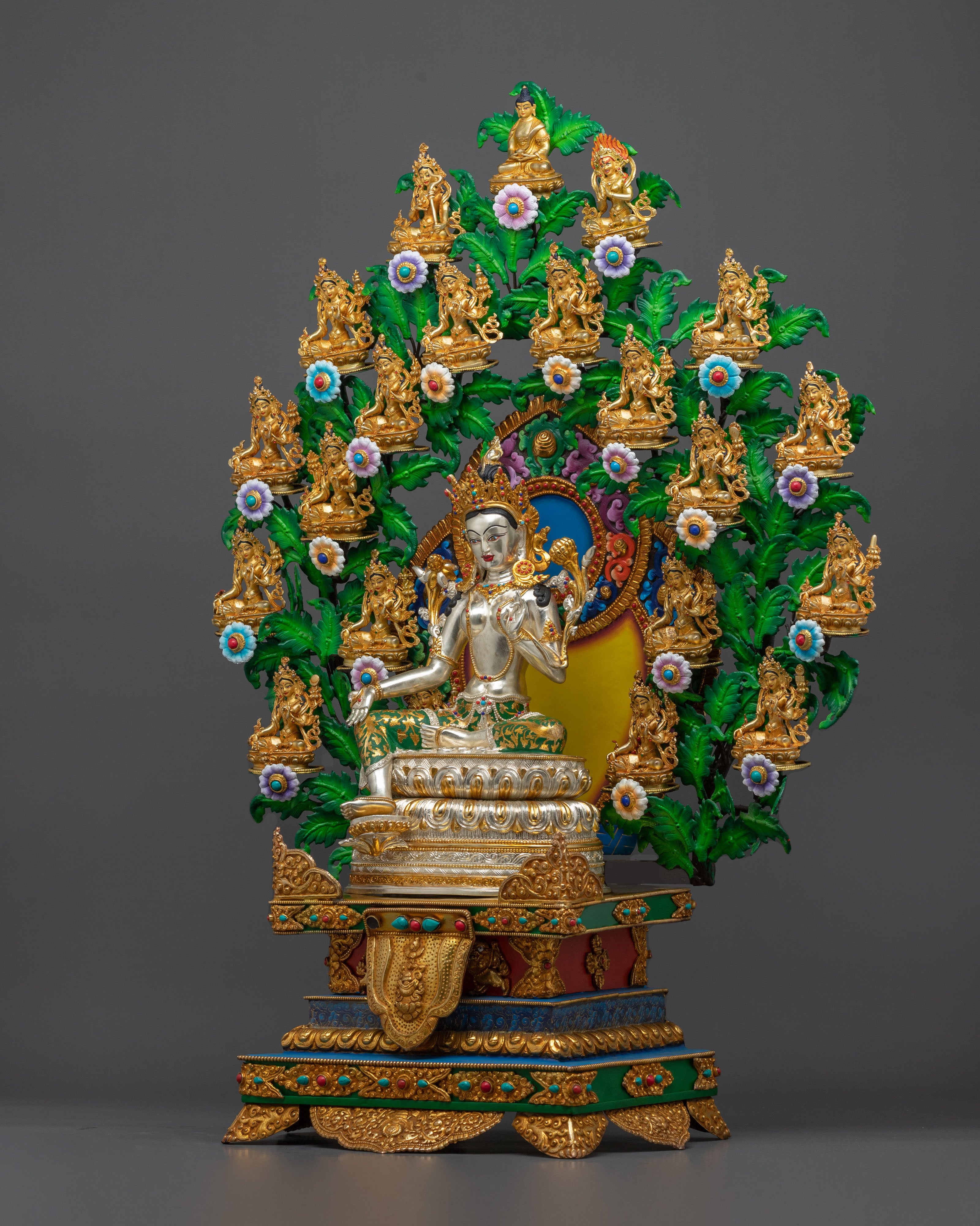 Handcrafted 21 Tara Sacred Statue Set | Manifestations of the Divine Compassion