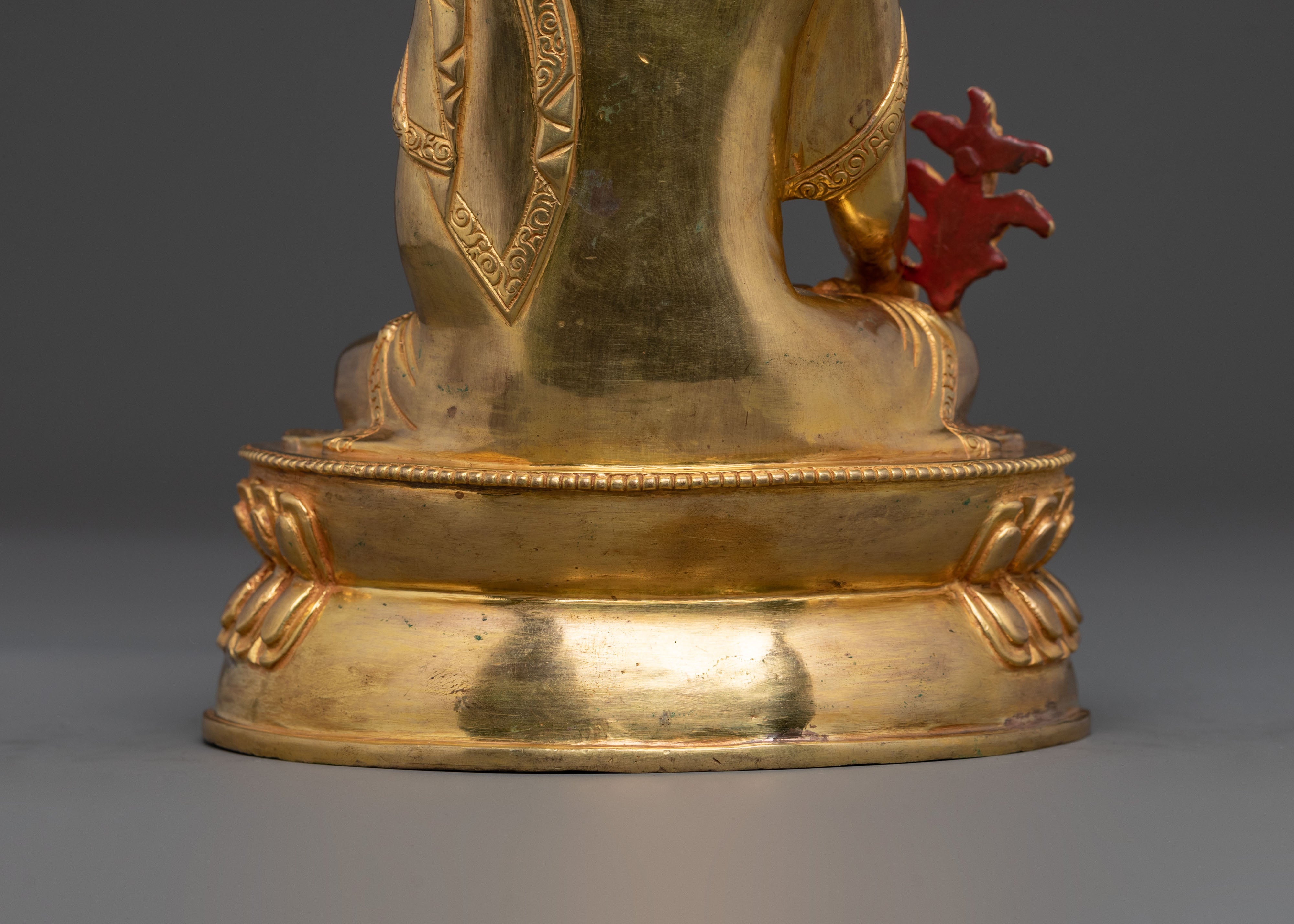 Bhaisajyaguru Sculpture: 24K Gold Gilded Artistry