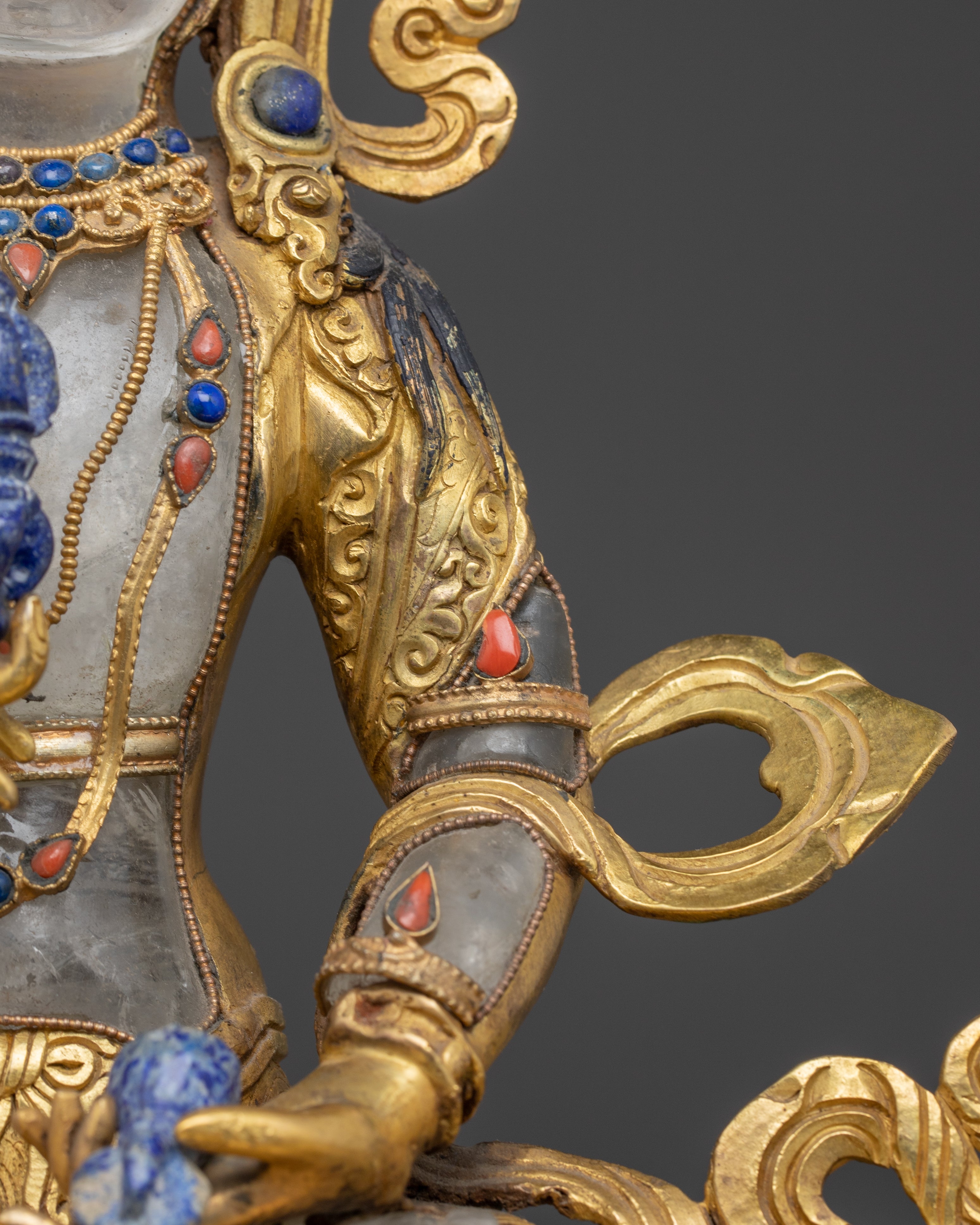 Handmade 24K Gold Glided Statue of Vajrasattva | Purification Deity