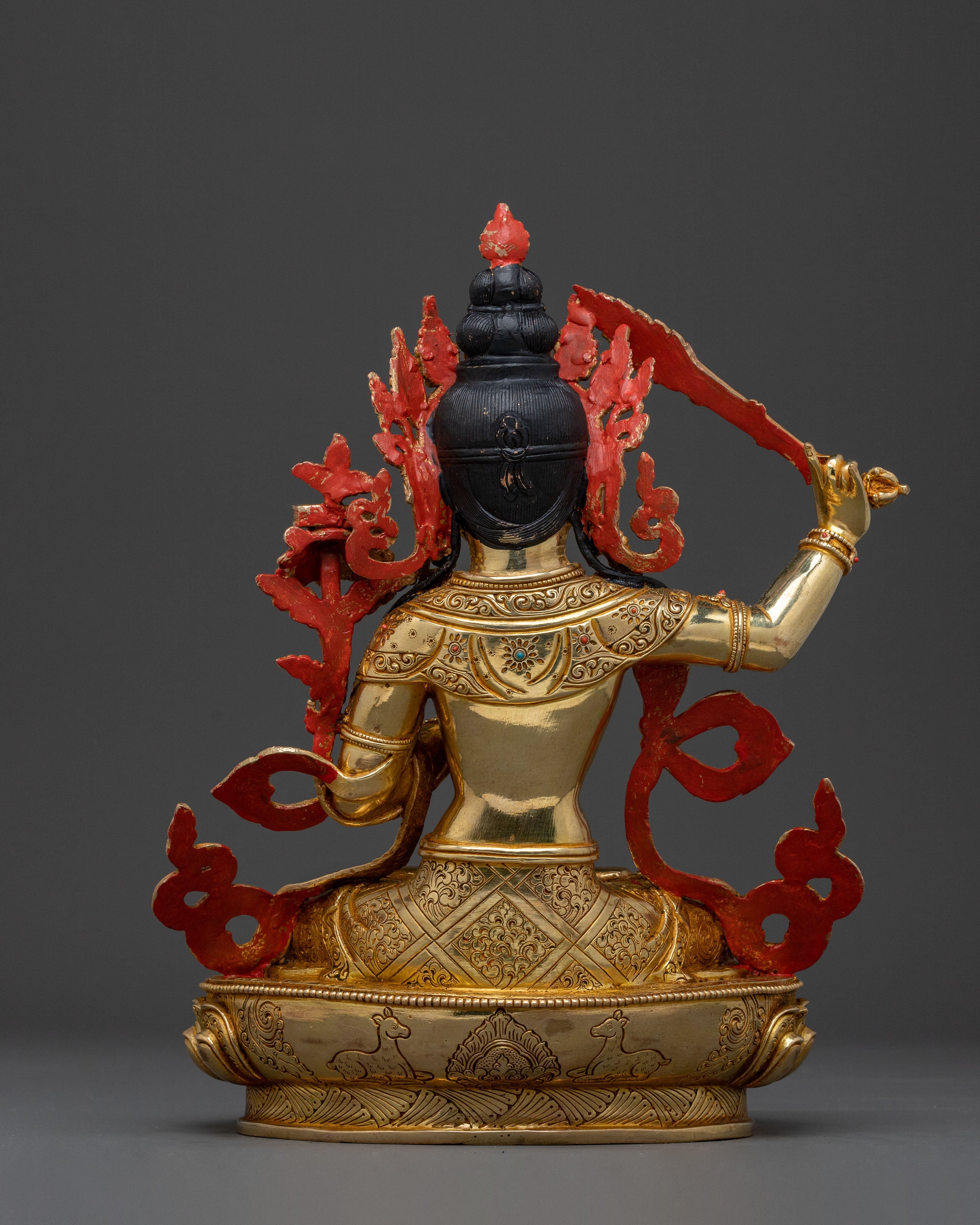 Manjushri Statue of Supreme Wisdom | 24K Gold Glided