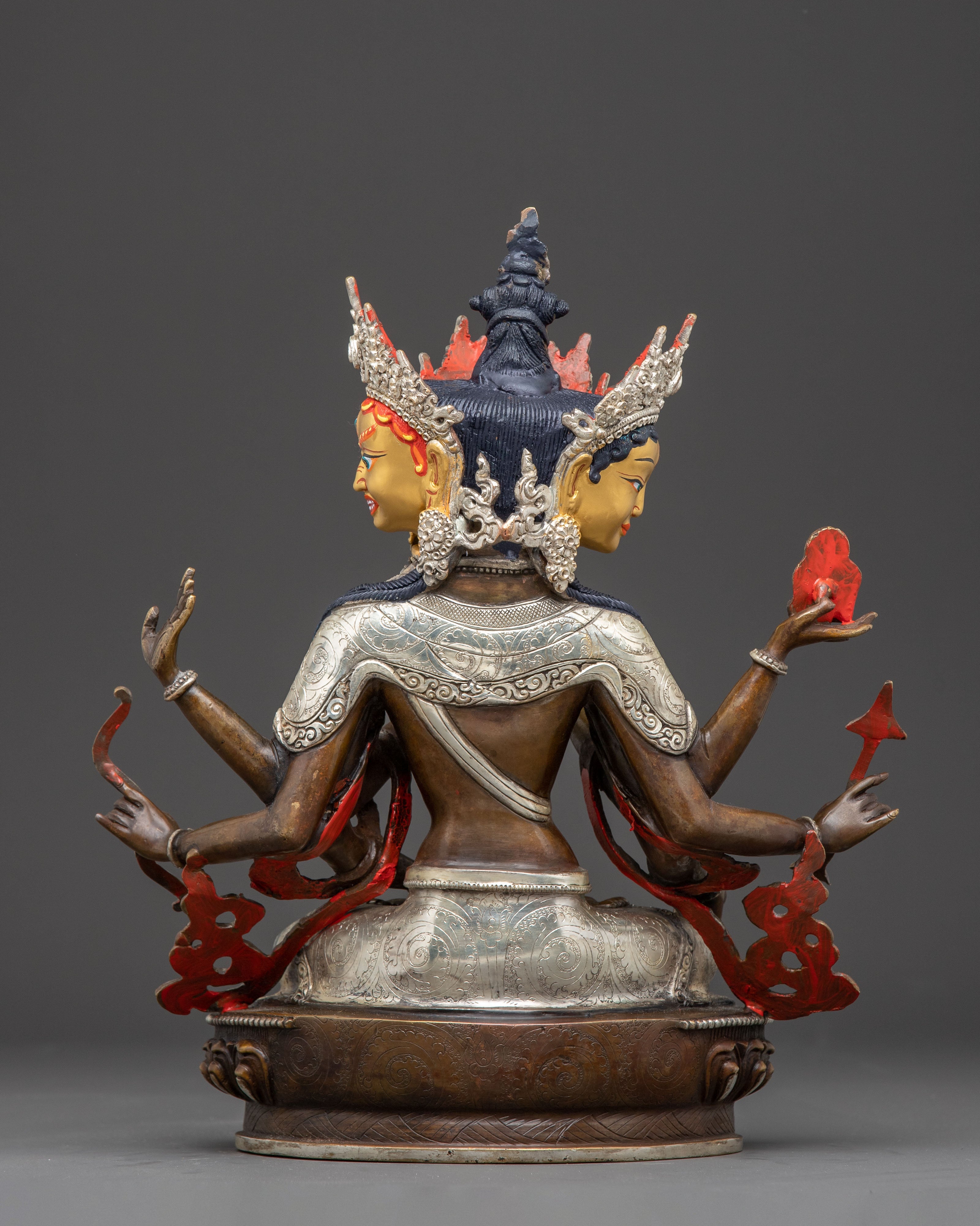 Traditional Namgyalma Oxidized Copper Body Statue