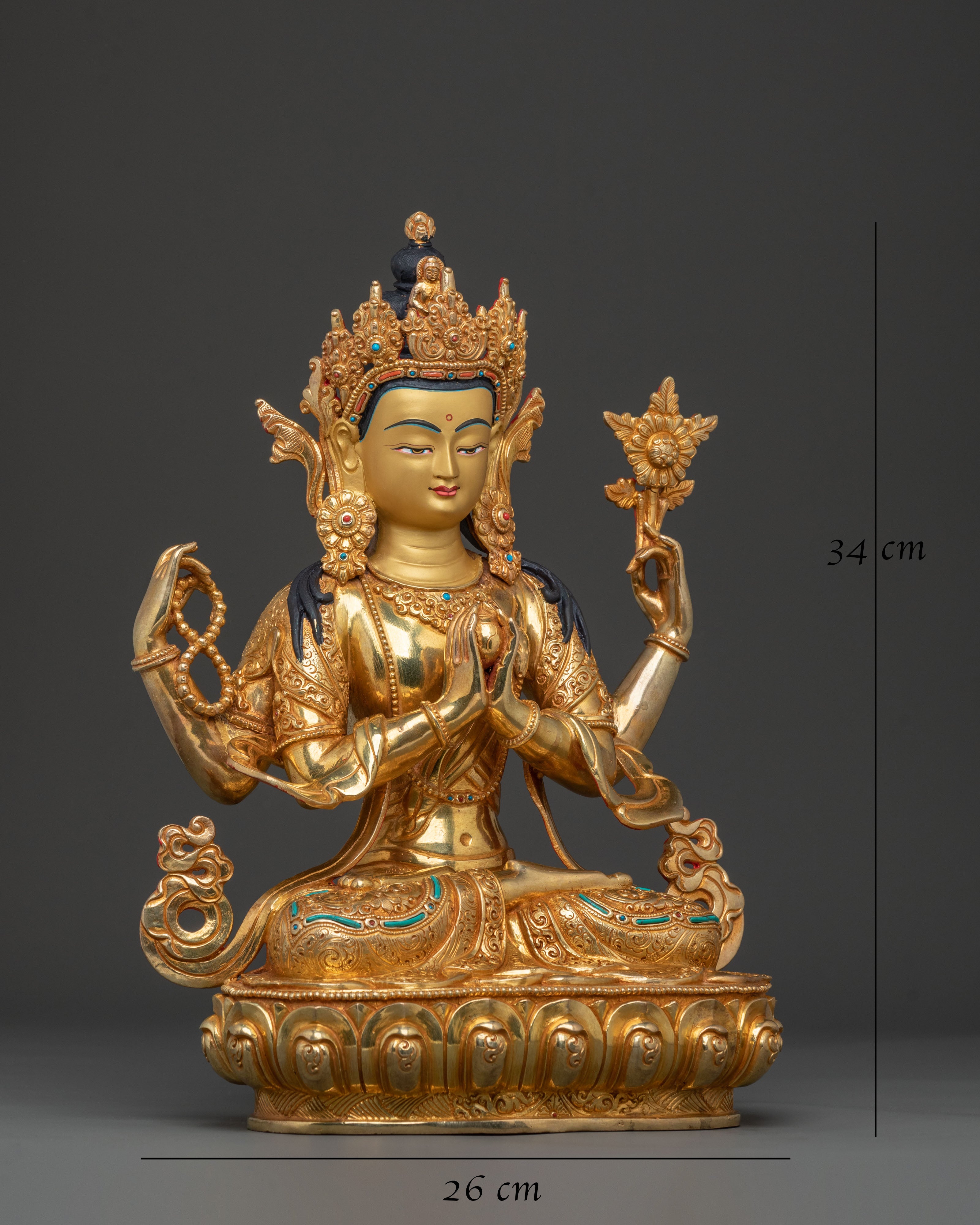 Chenrezig Meditation Altar Statue | Symbol of Infinite Compassion
