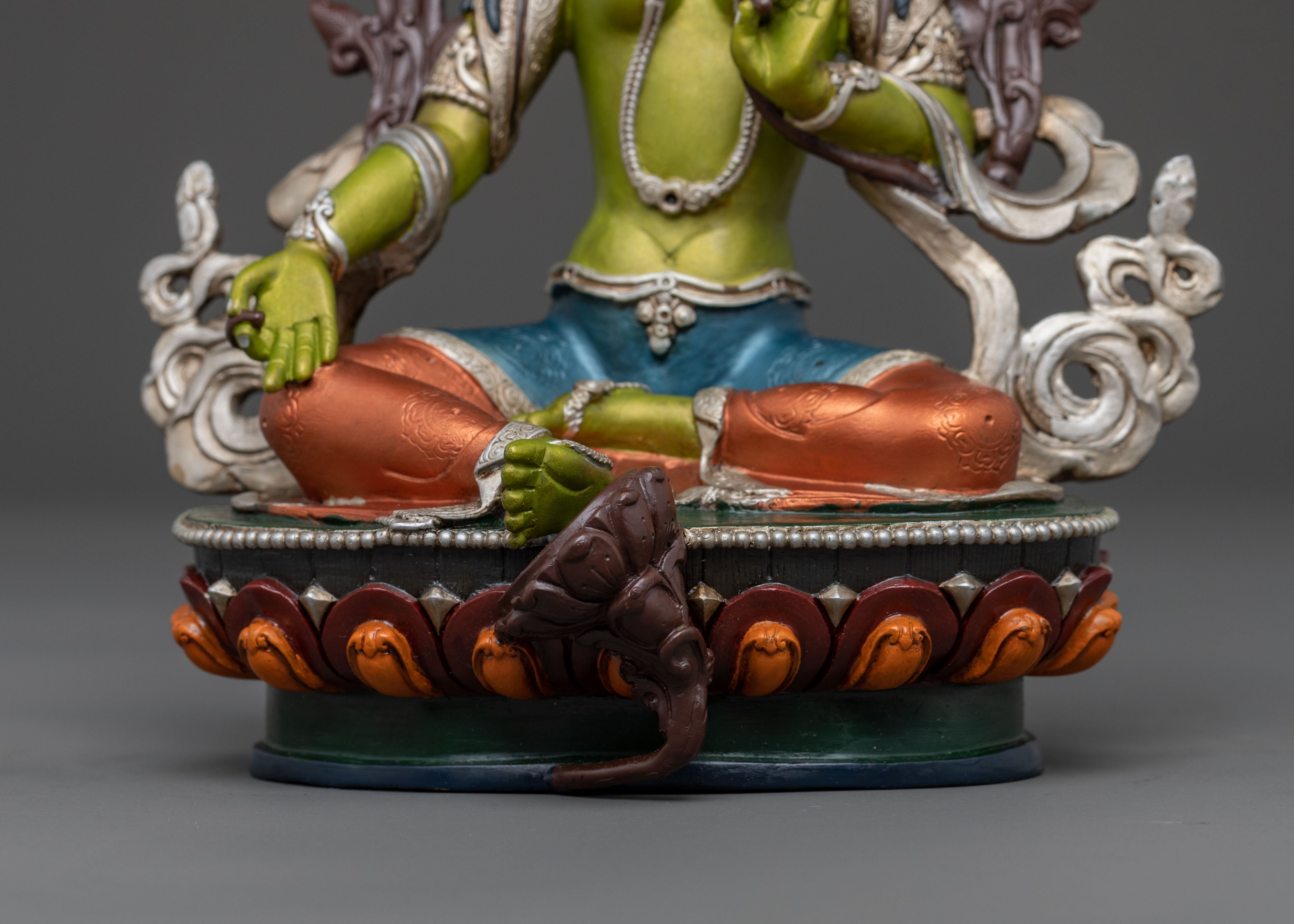 Handcrafted Green Tara Statue | Spiritual Icon