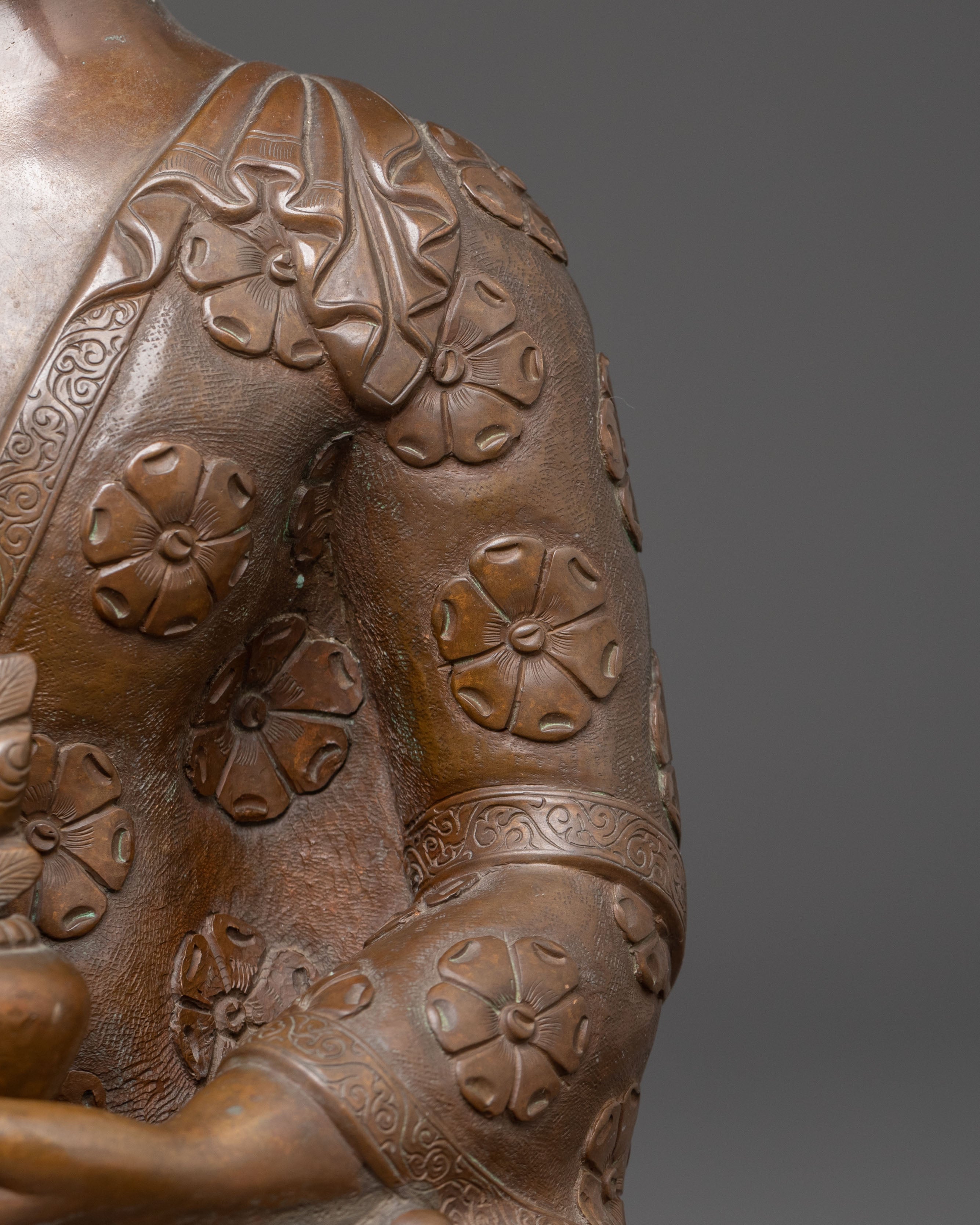 Handcrafted Medicine Buddha Oxidized Statue | Spiritual Decor