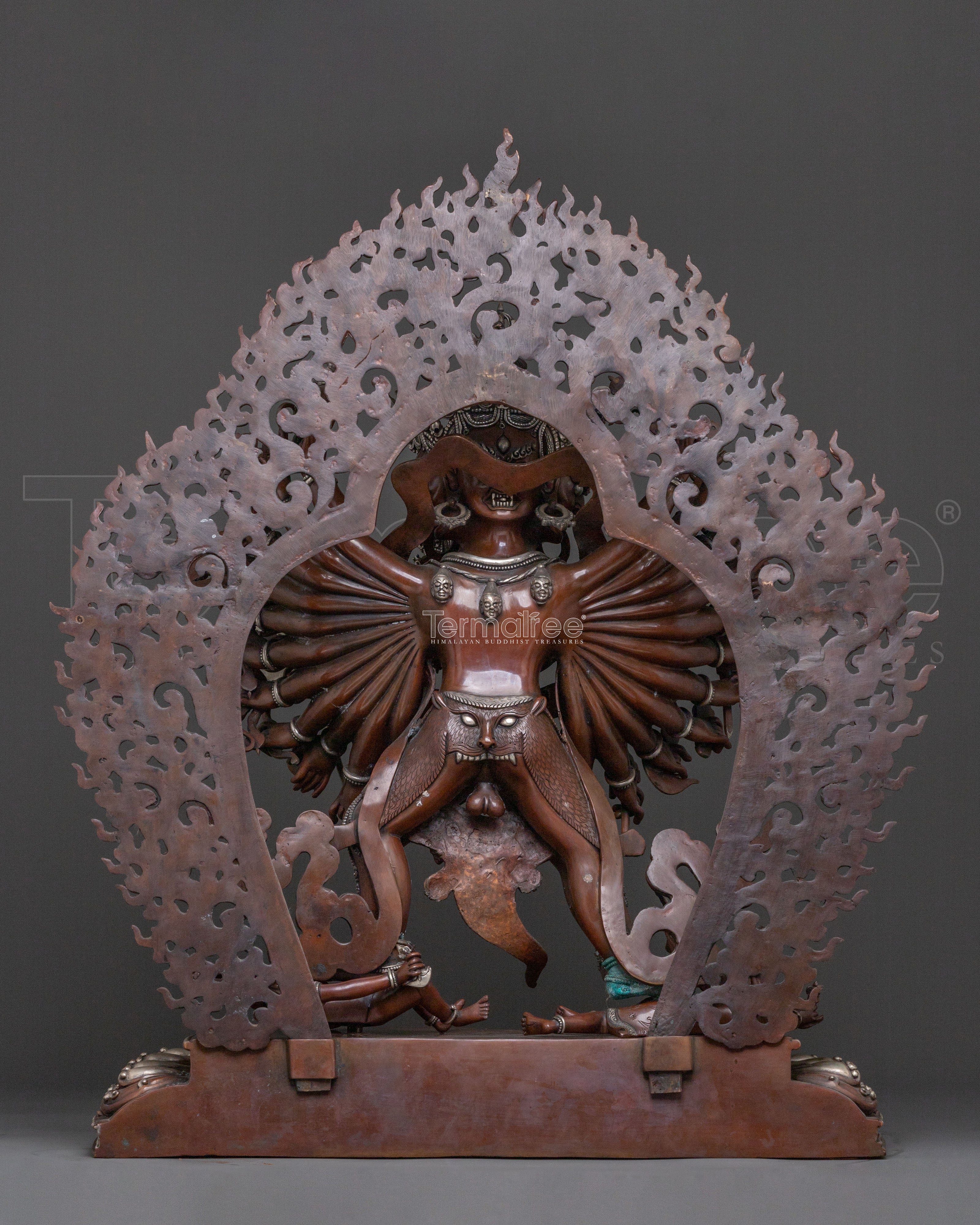 Kalachakra Handcrafted Statue | Silver-Plated Figurine
