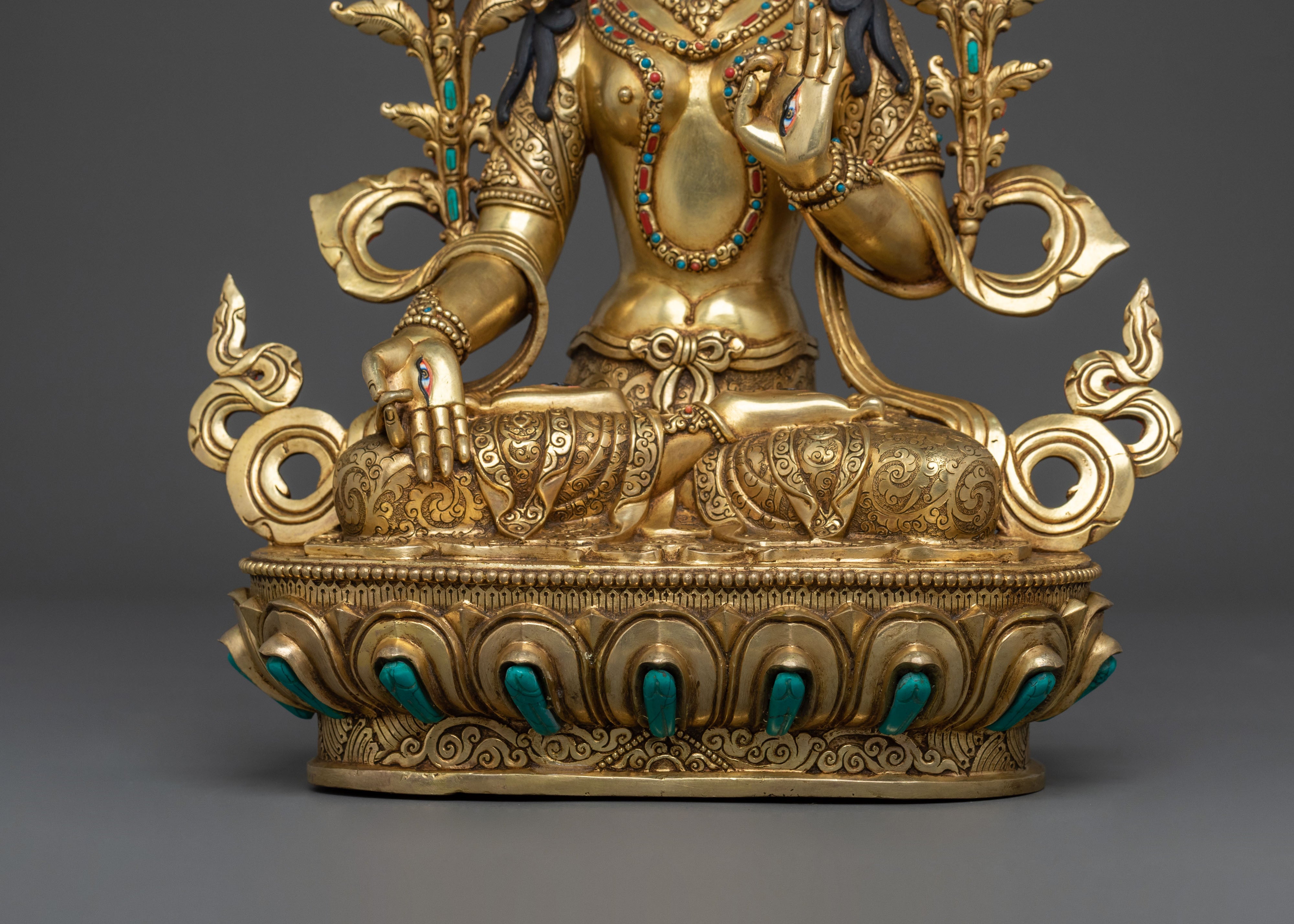 White Tara Sacred Figurine | Tibetan Buddhist Goddess