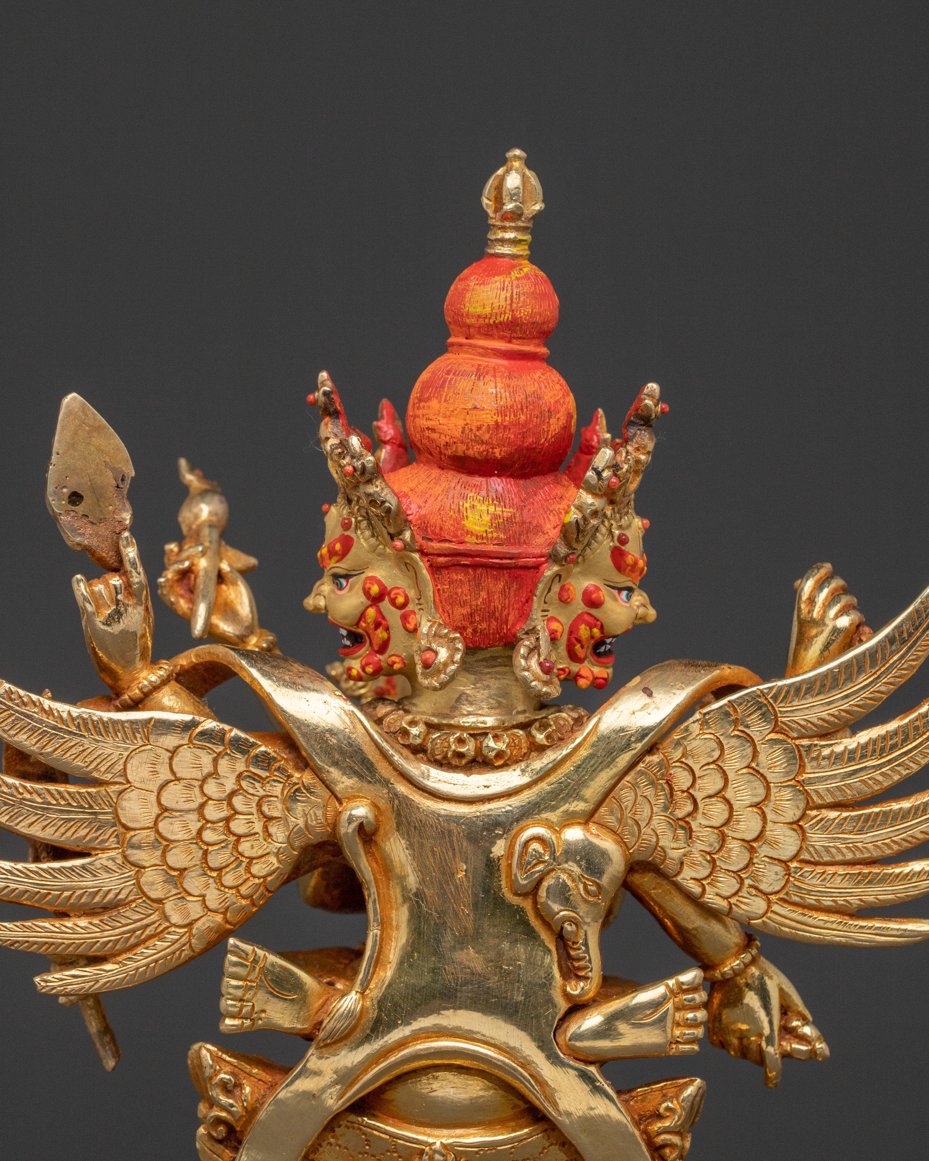 Vajrakilaya Protection Statue – Handcrafted Gold Gilded Statue