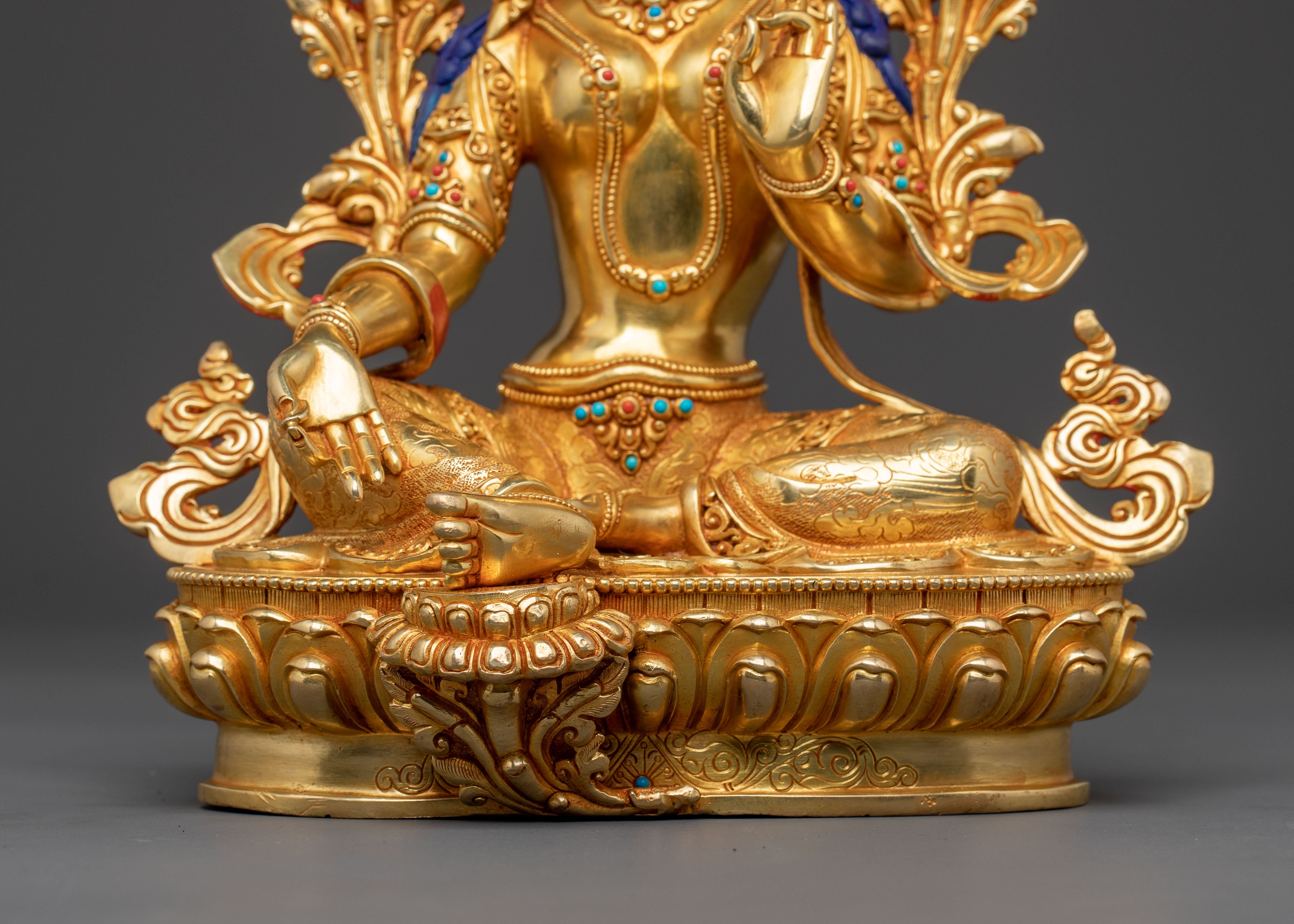 Guardian Green Tara Peace Statue | Handcrafted Serenity