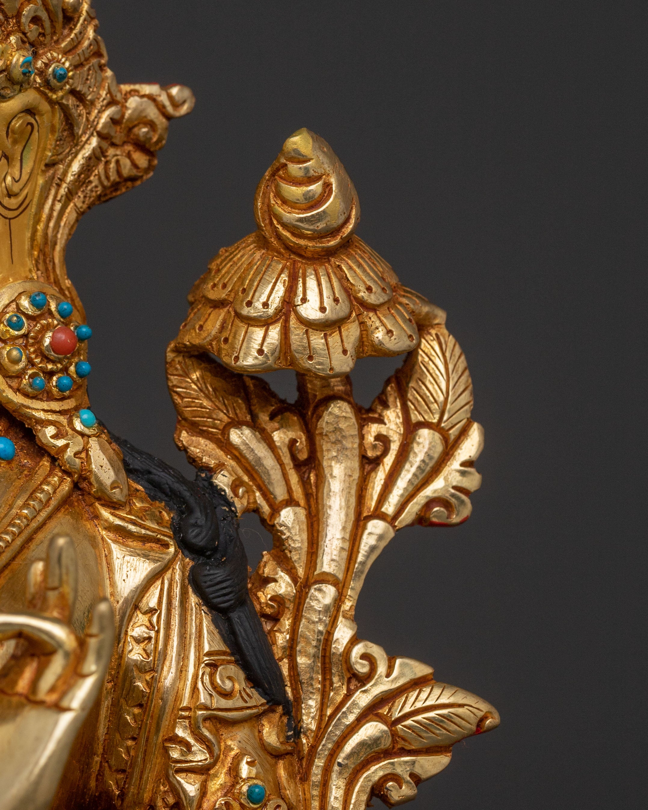 Divine Mother Tara Statue: Hand-Gilded Serenity