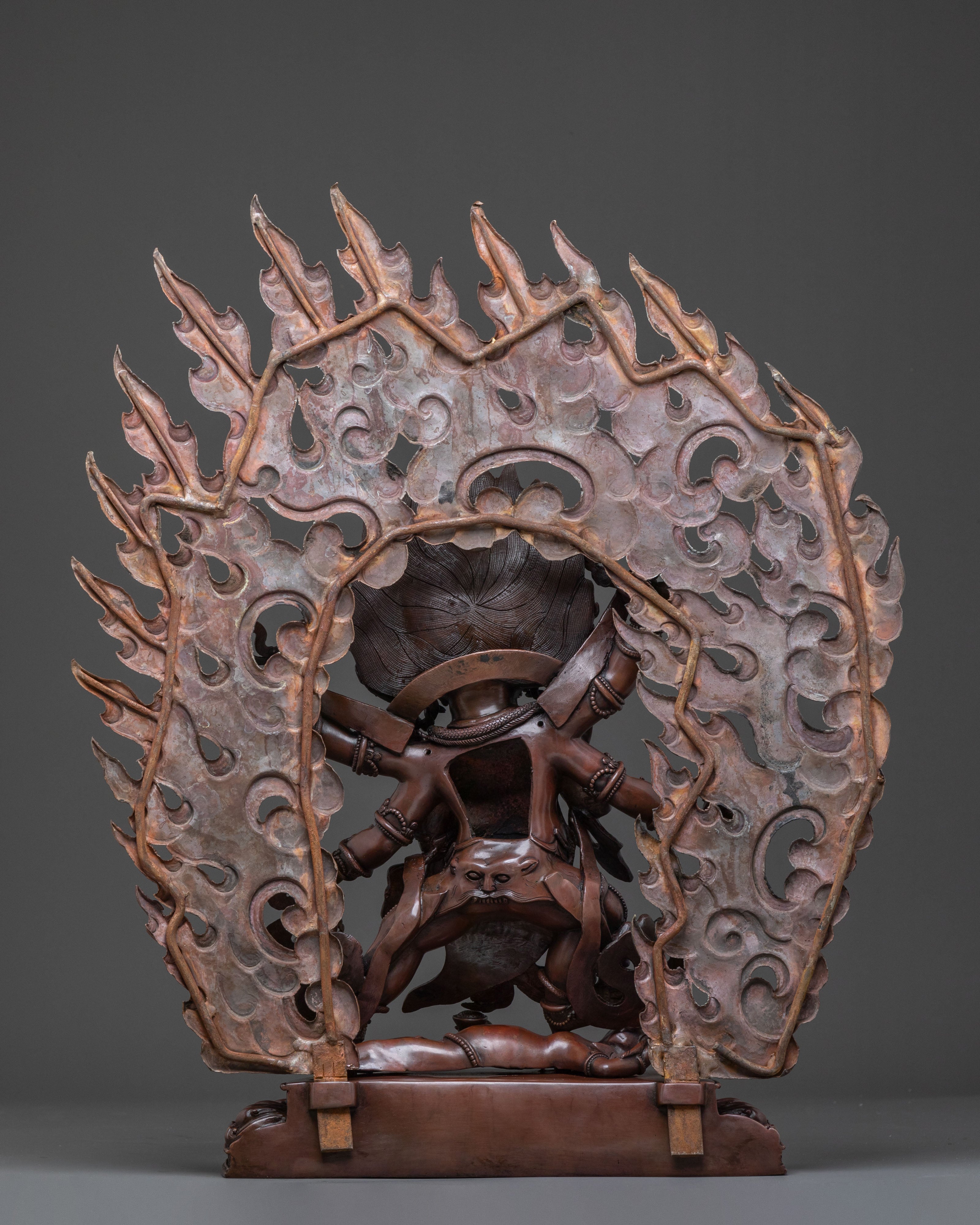 Handcrafted Six-Armed Mahakala Statue – Potent Protector Art