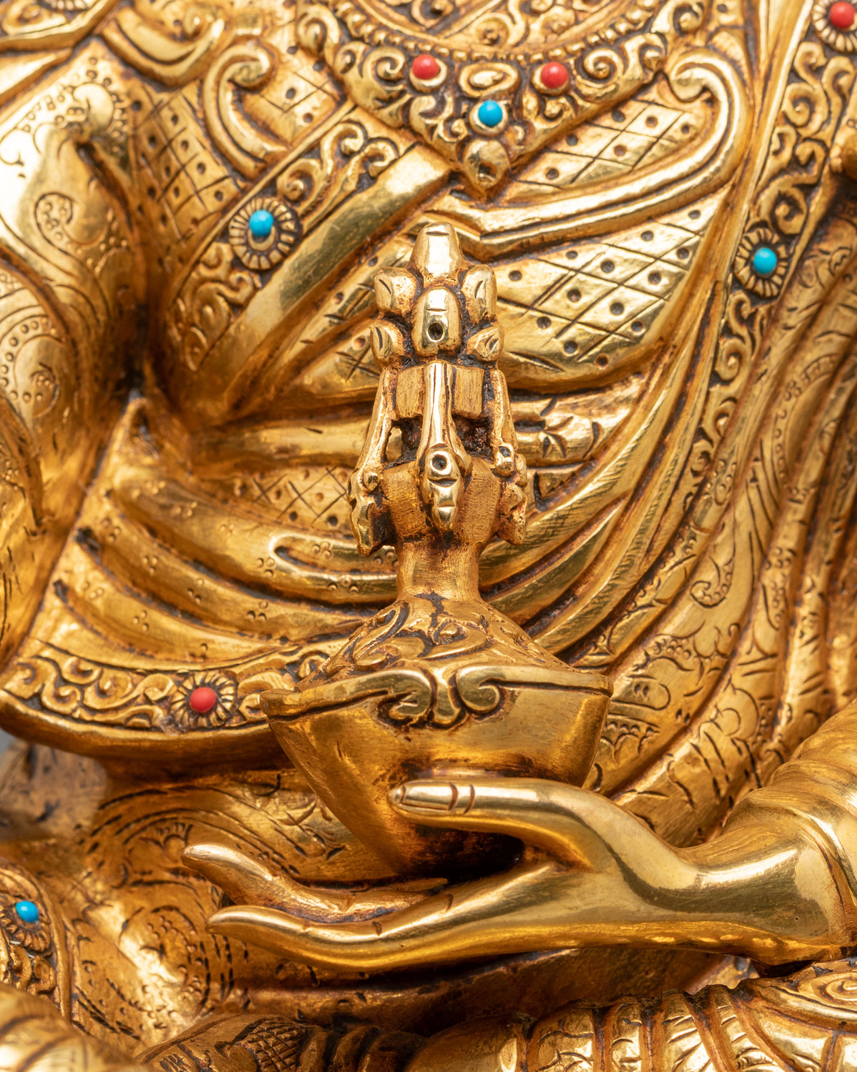 Guru Rinpoche Statue | Tibetan Buddhist Sculpture of Wisdom