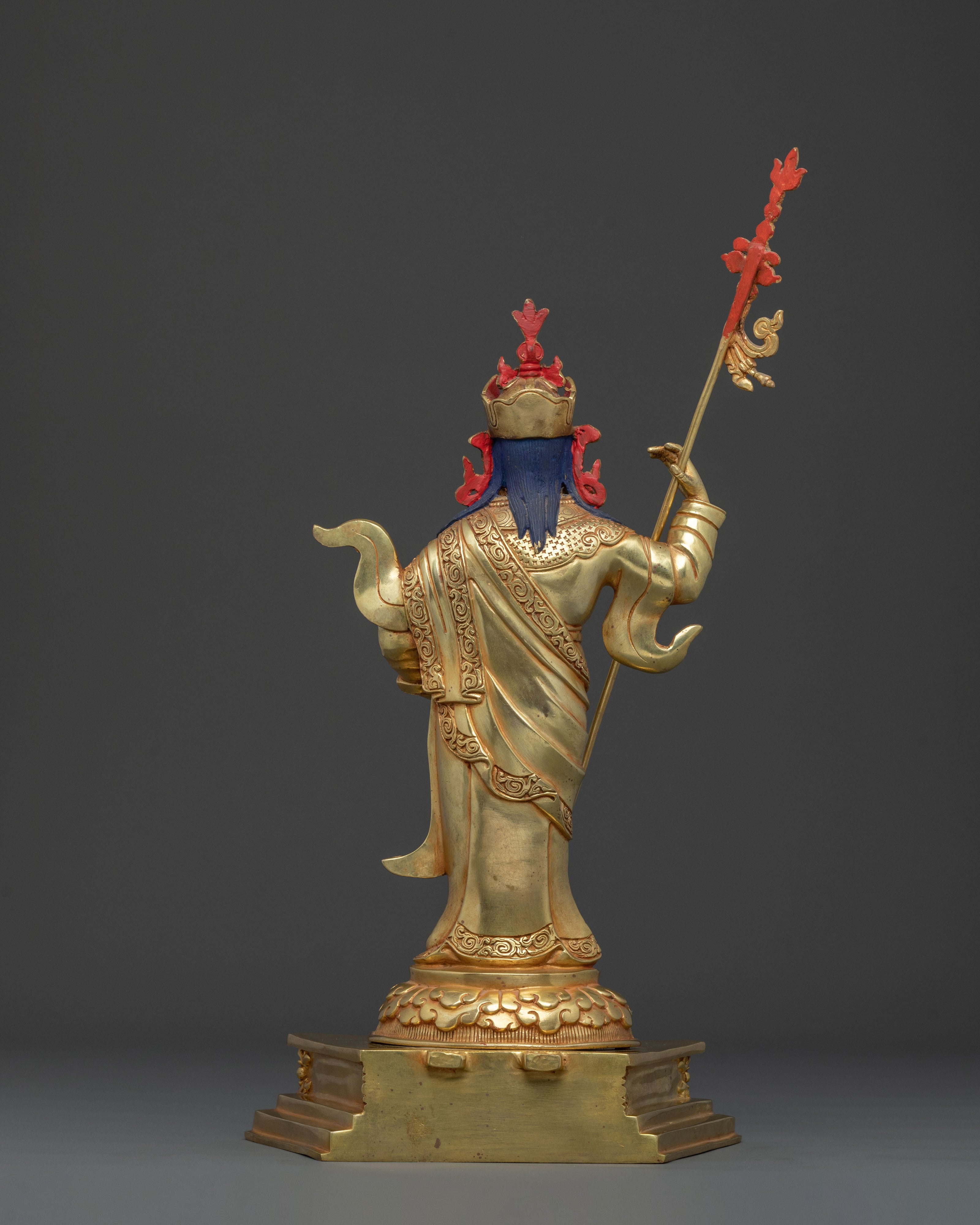 Dancing Guru Rinpoche: 24K Gold Gilded Figurine