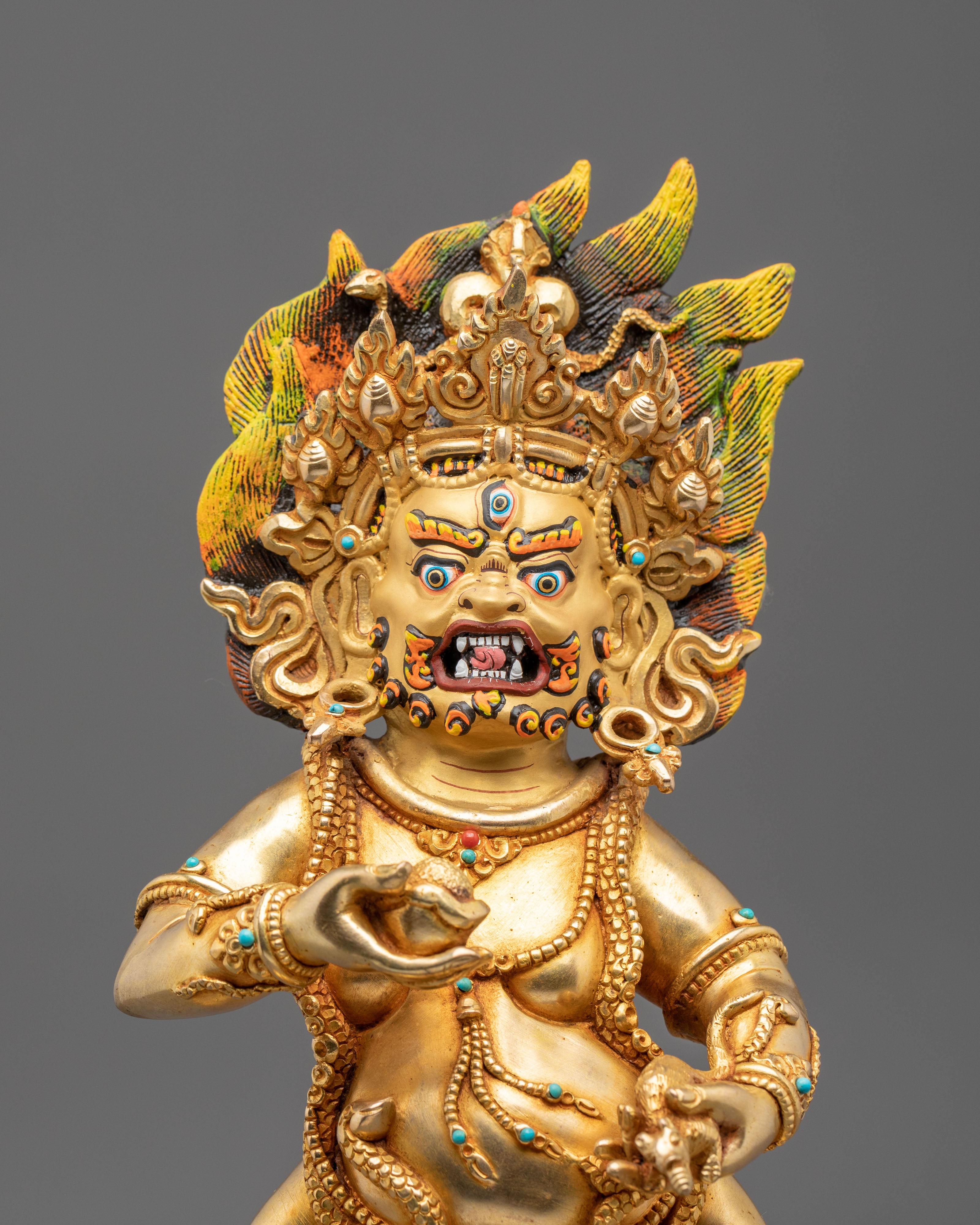 Black Dzambhala Statue | Tibetan Buddhist Protector