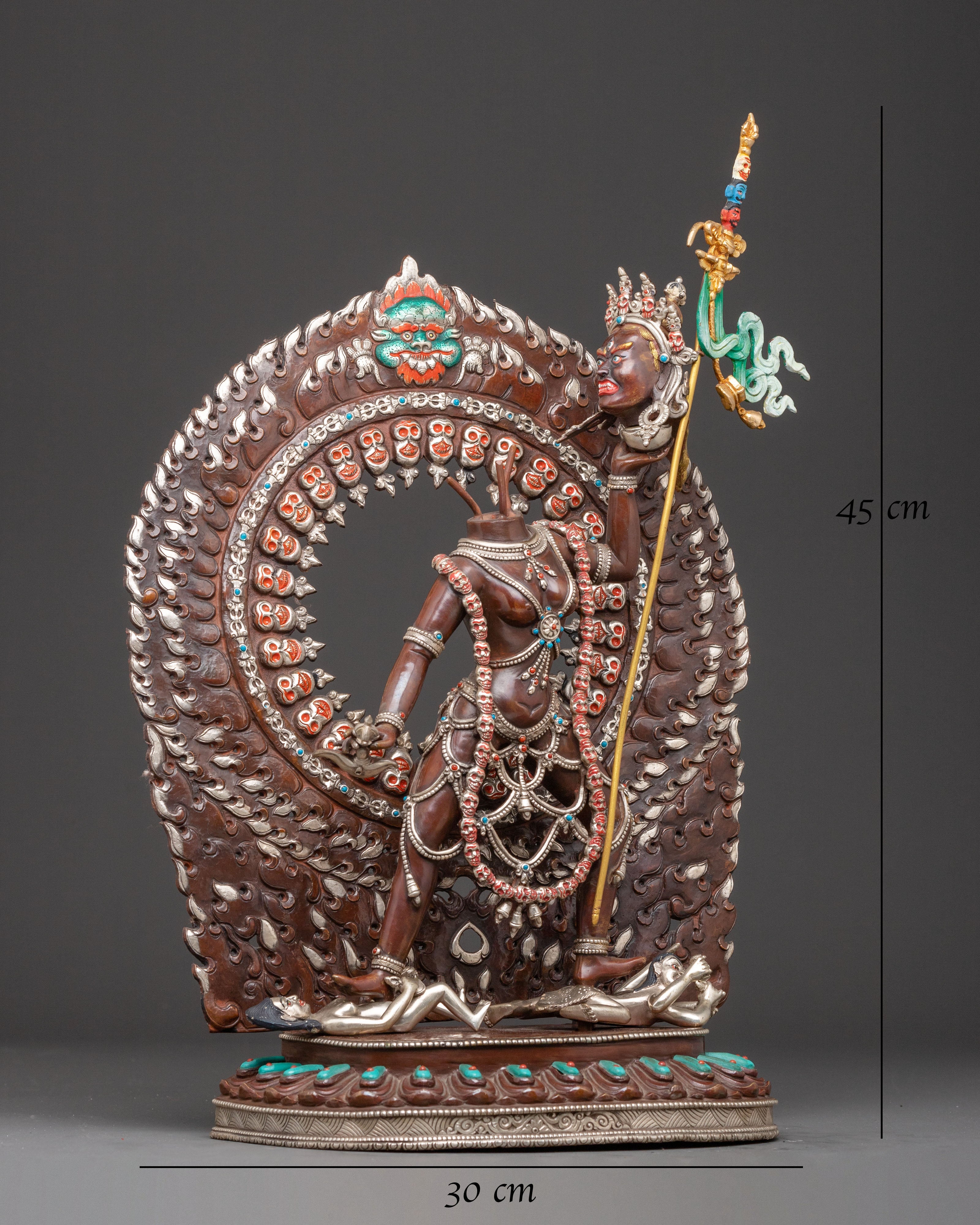 Handcrafted Goddess Vajrayogini Copper Statue