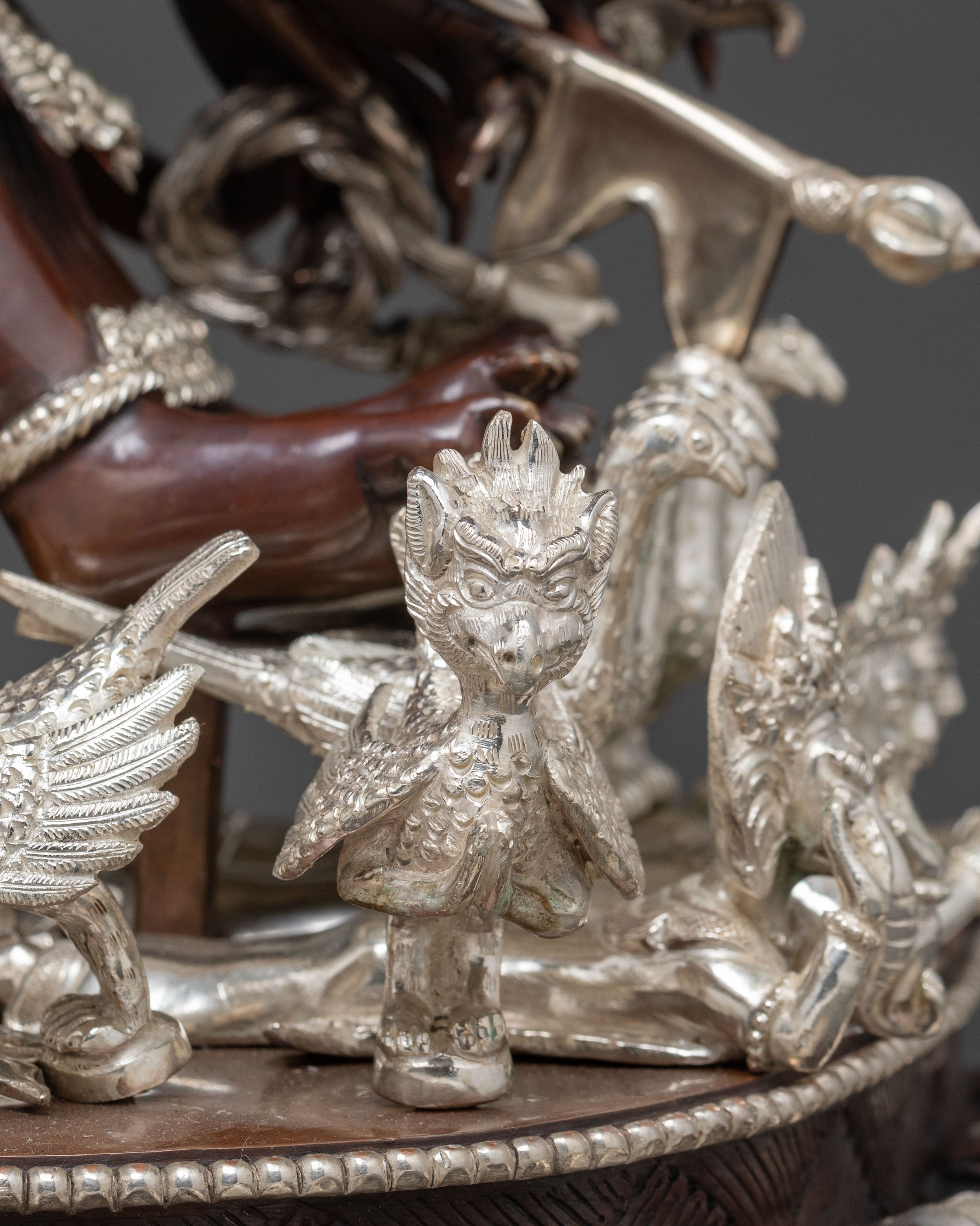 Oxidized Copper Yamantaka Statue | Buddhist Altar Decor
