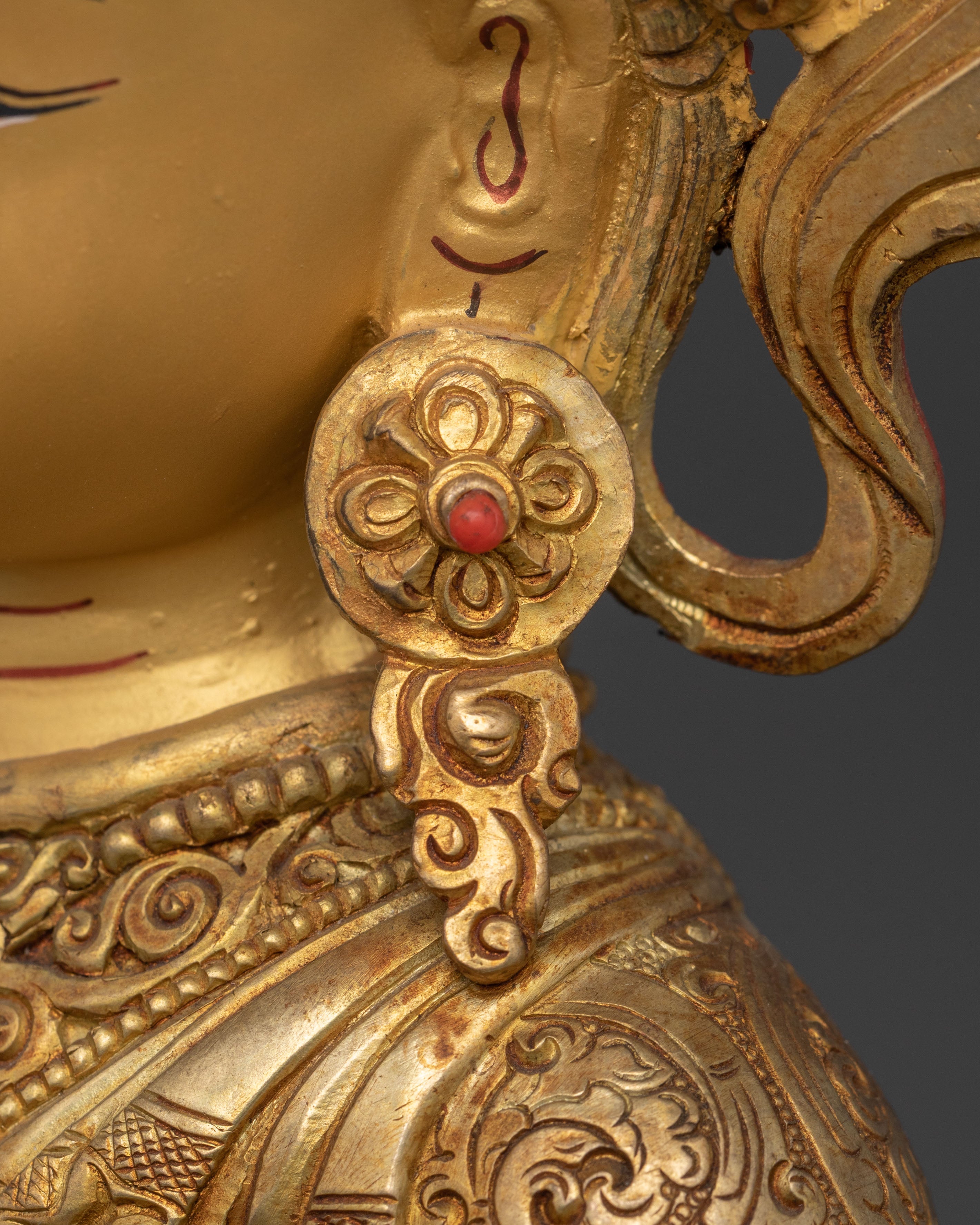 Shakyamuni Buddha Statue with Crown | Divine Figurine
