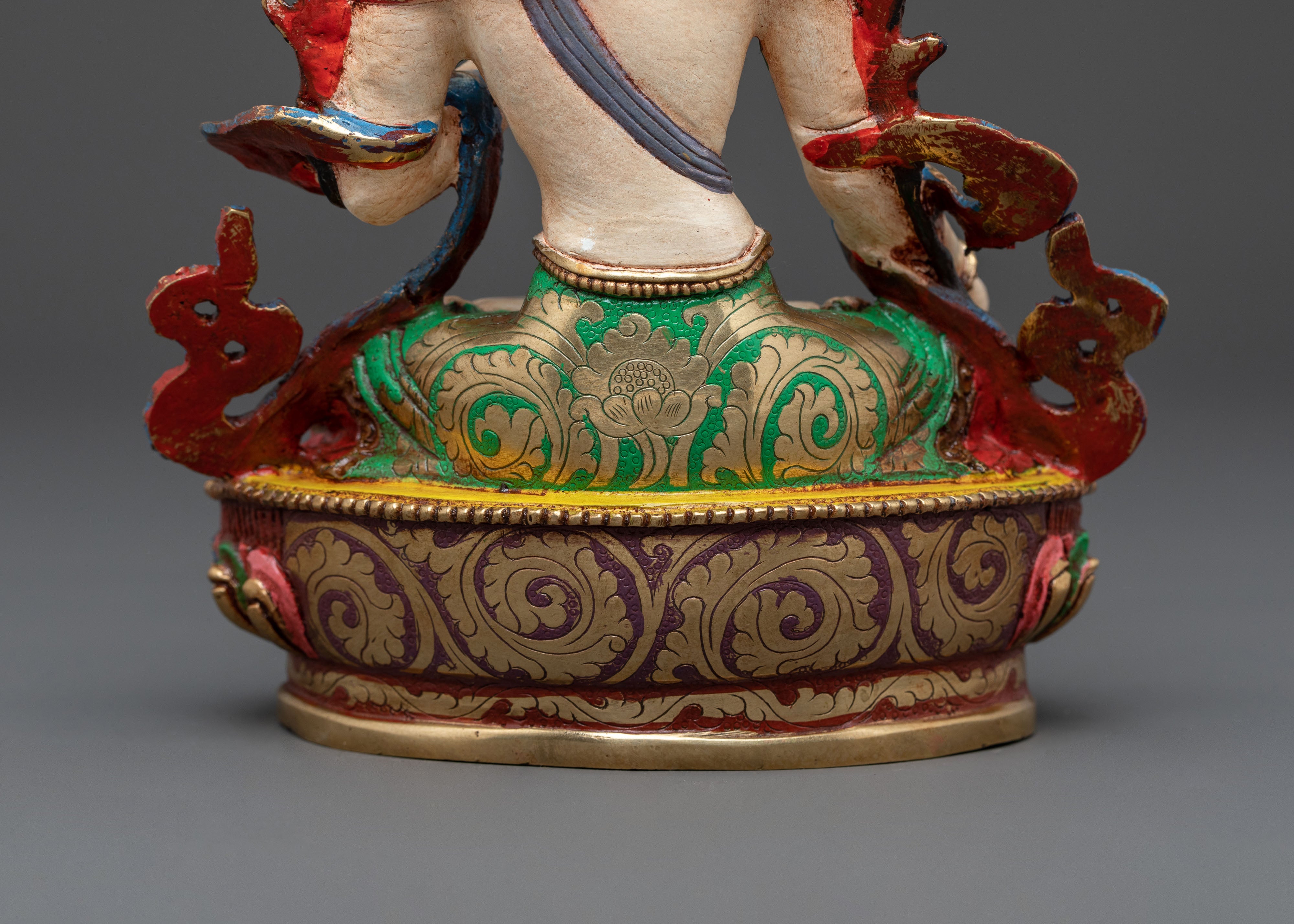 White Tara Sacred Sculpture: Seven-Eyed Goddess