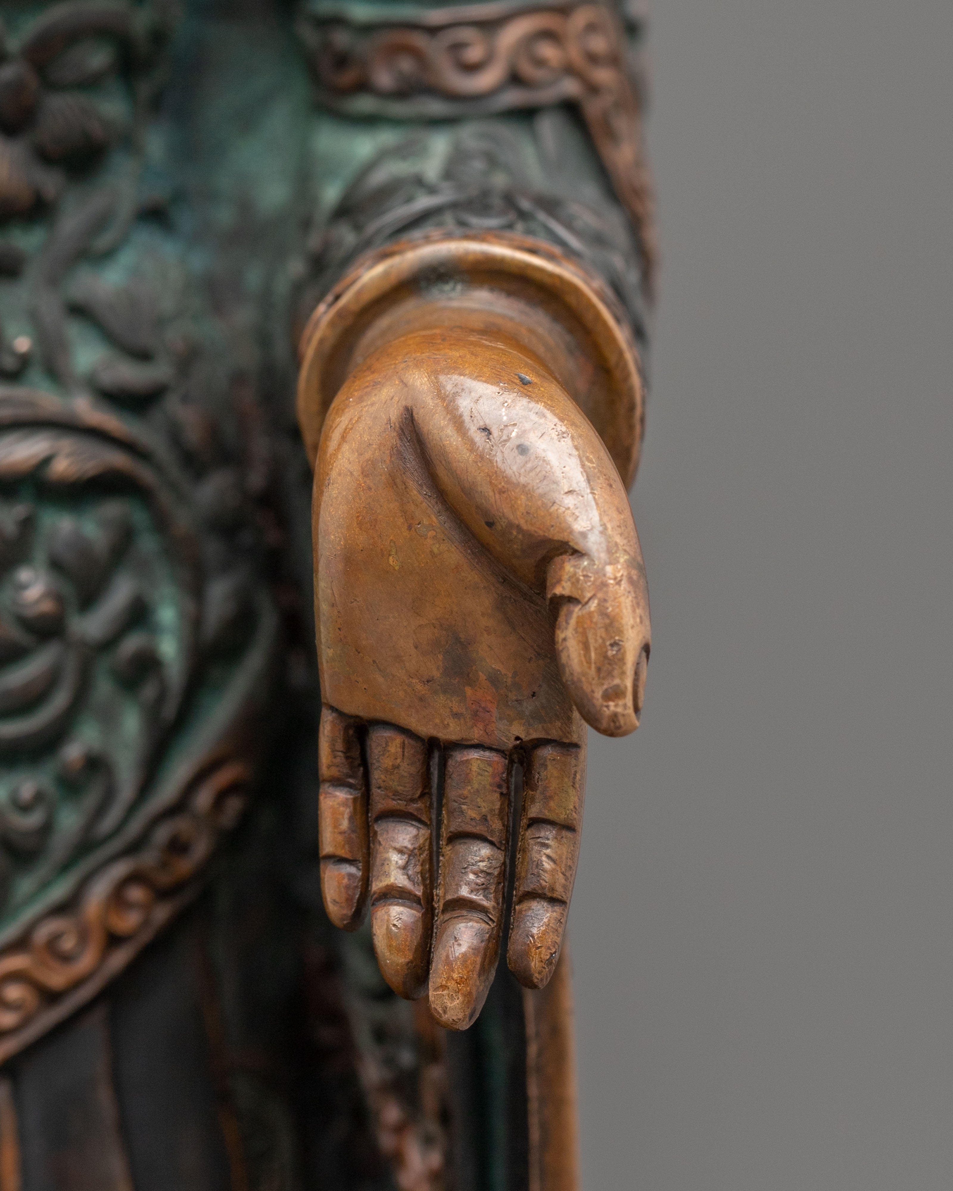 Dipankara Buddha Oxidized Copper Figurine: Symbol of Enlightenment