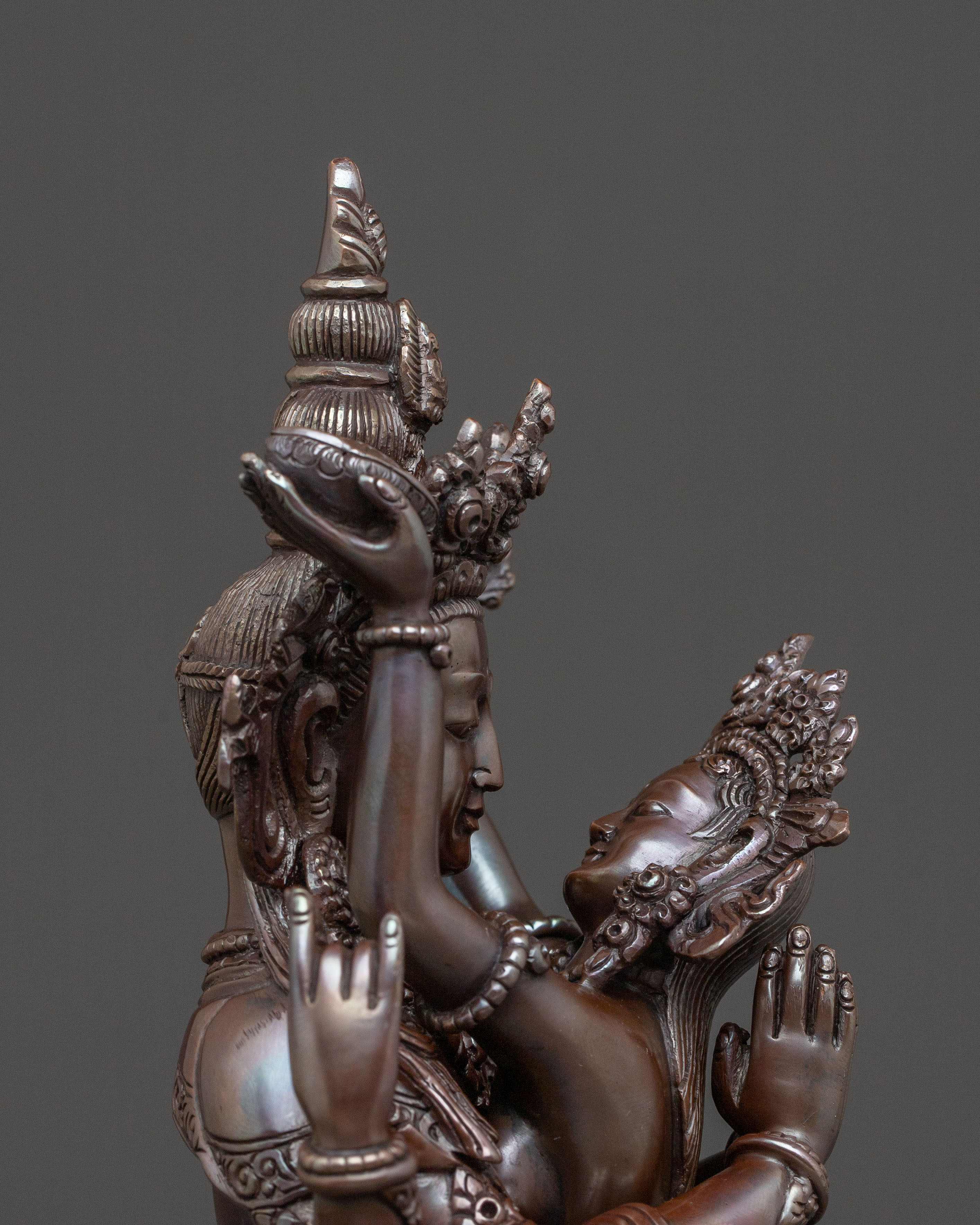 Chenrezig With Consort Statue: Compassion Deity