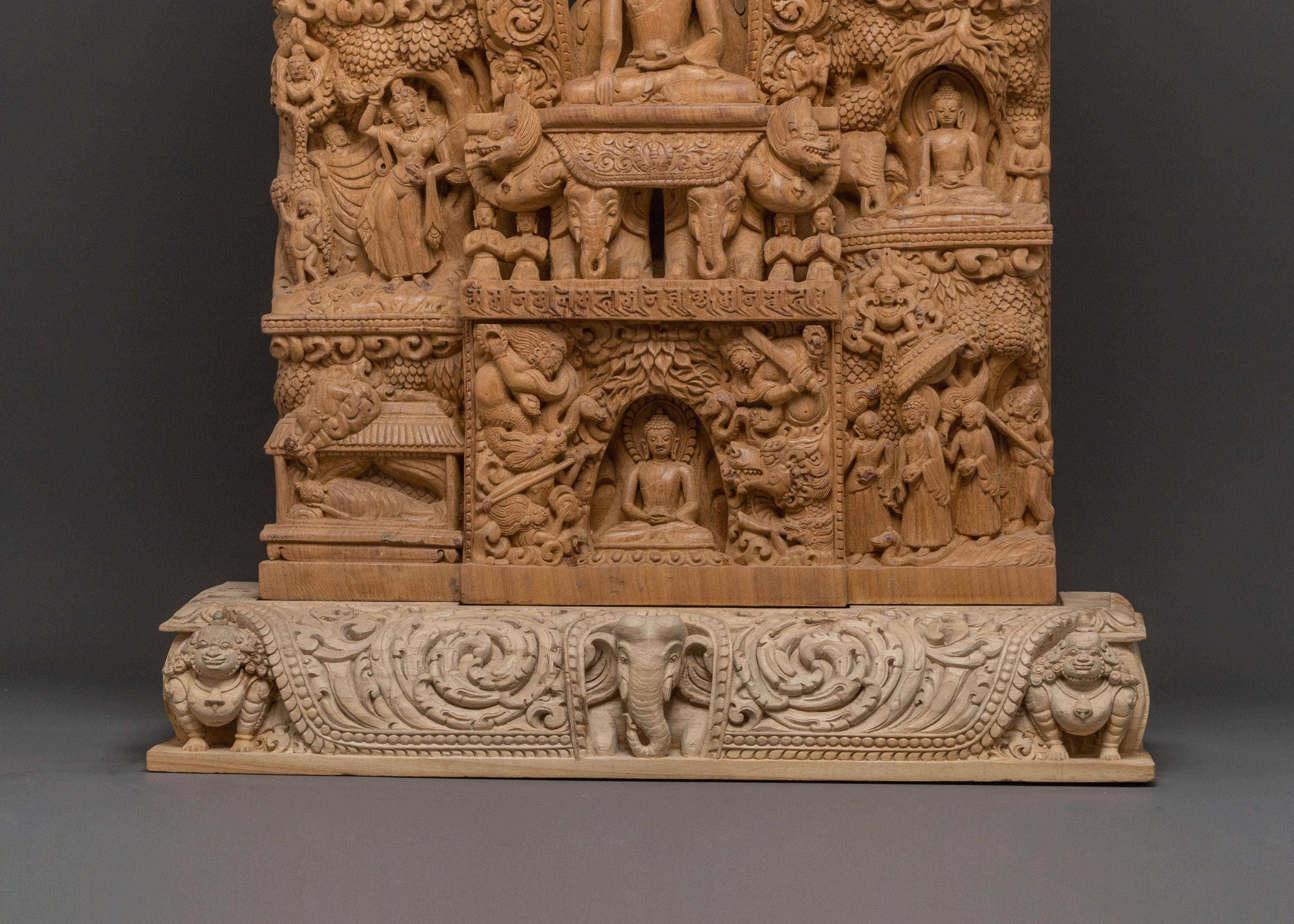 Shakyamuni Buddha Wooden Sculpture | Life of Buddha Carvings