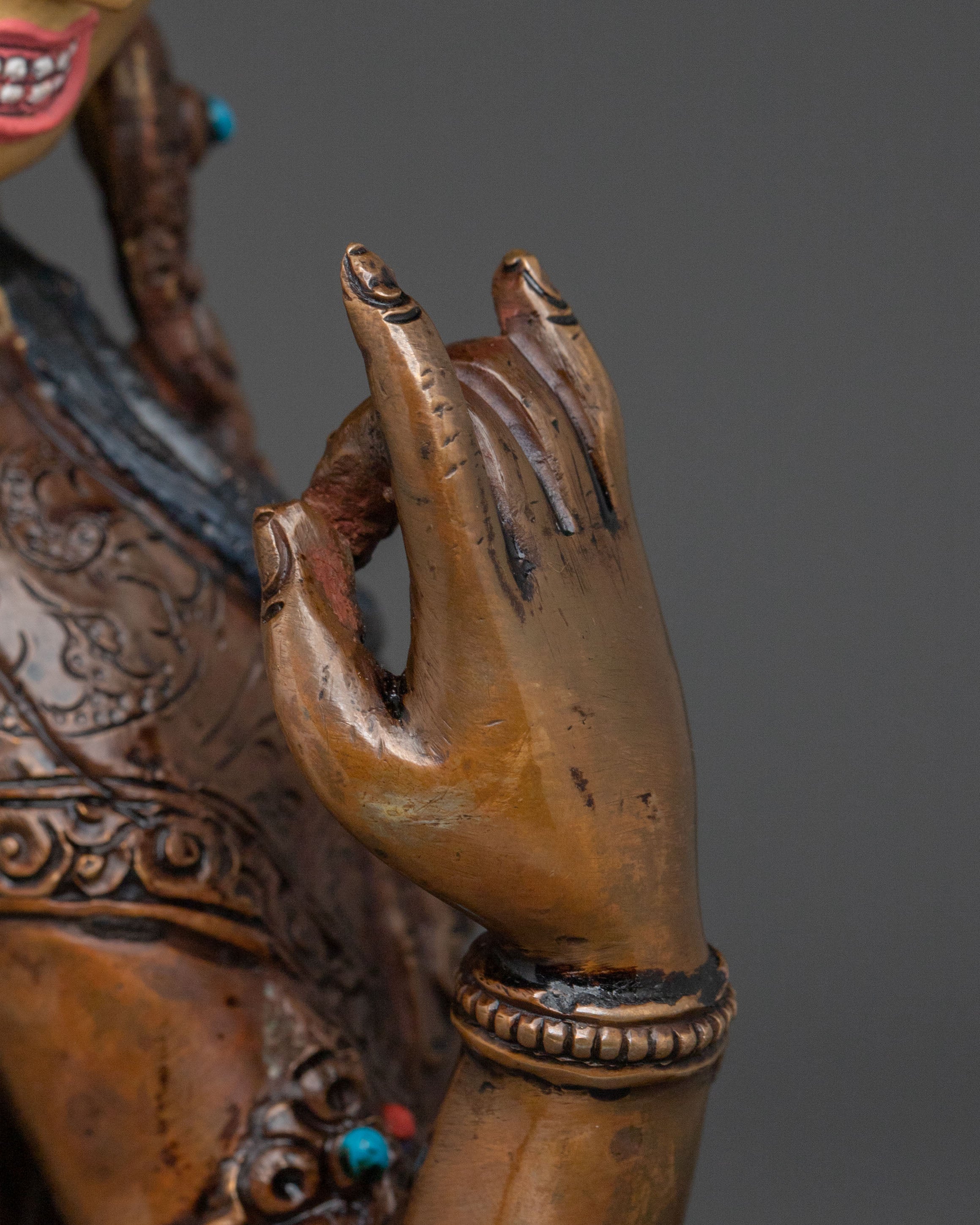 Four-Armed Chenrezig Golden Sculpture | Home Decor