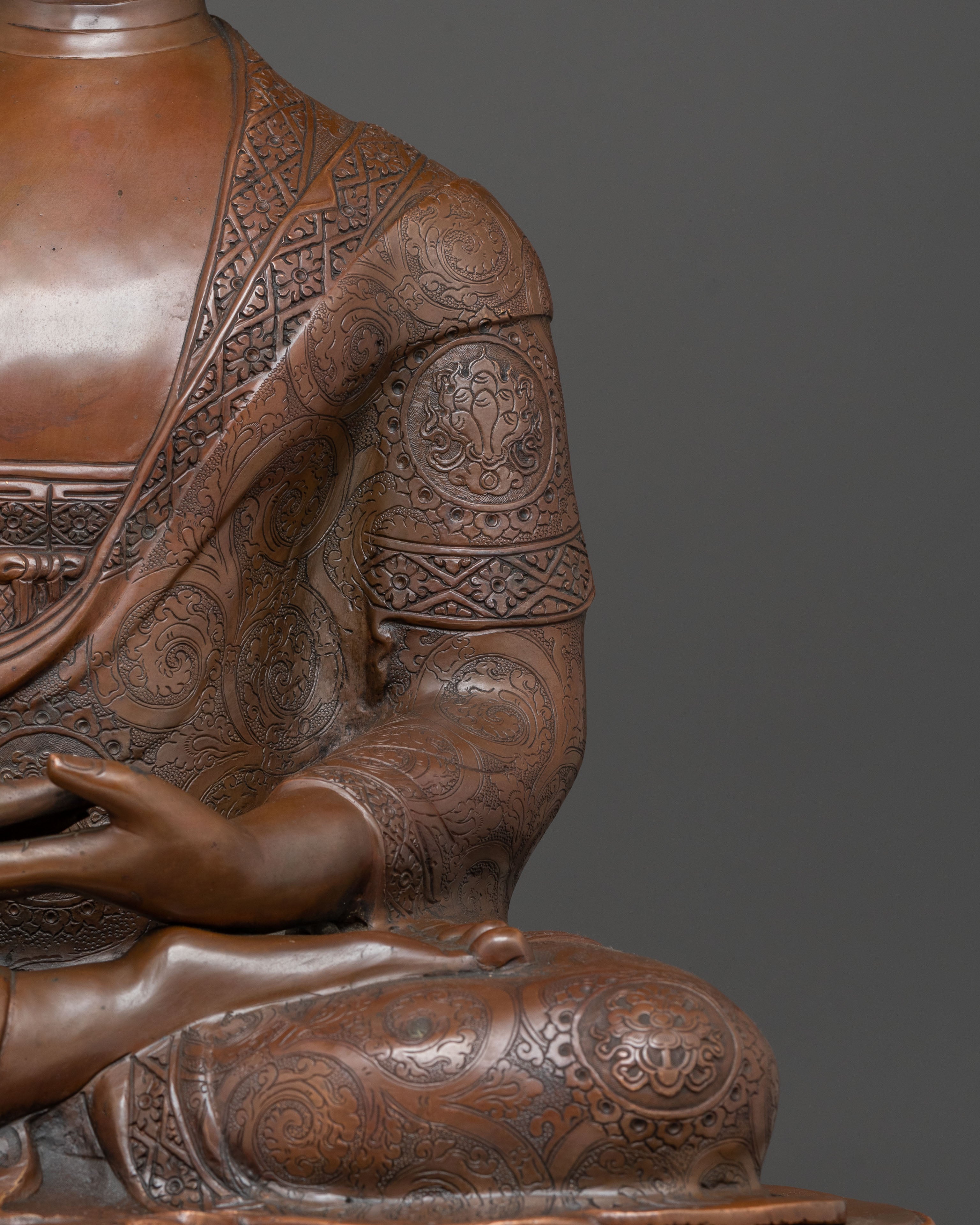 Blessing Amitabha Buddha Statue | Oxidized Copper Art