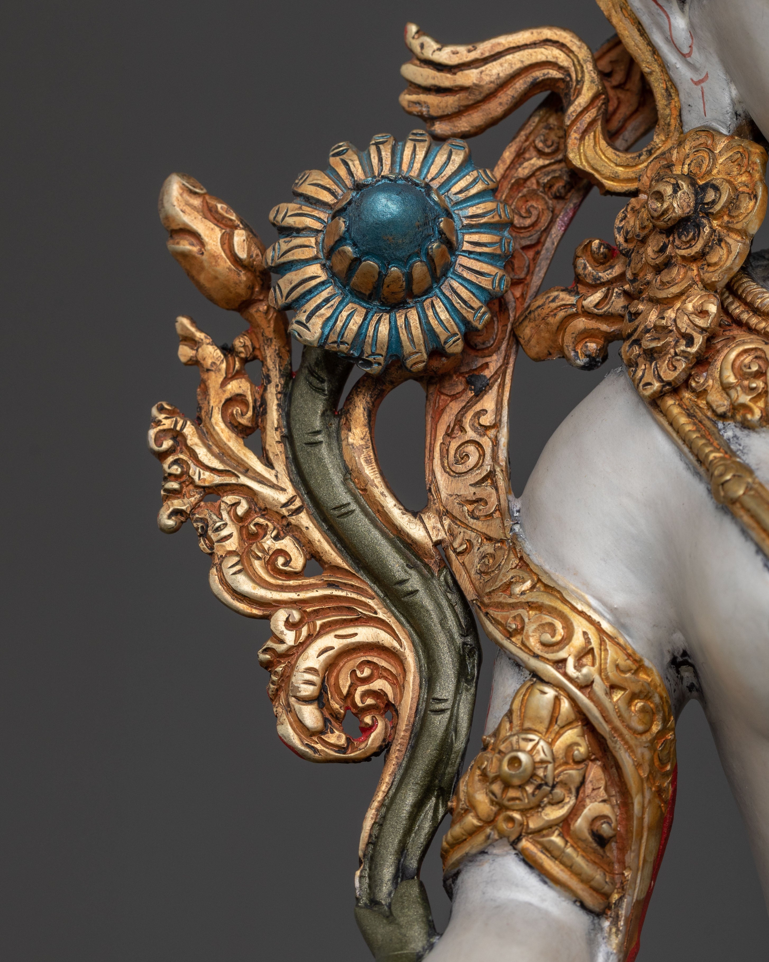White Tara Wisdom Sculpture | Tibetan Goddess