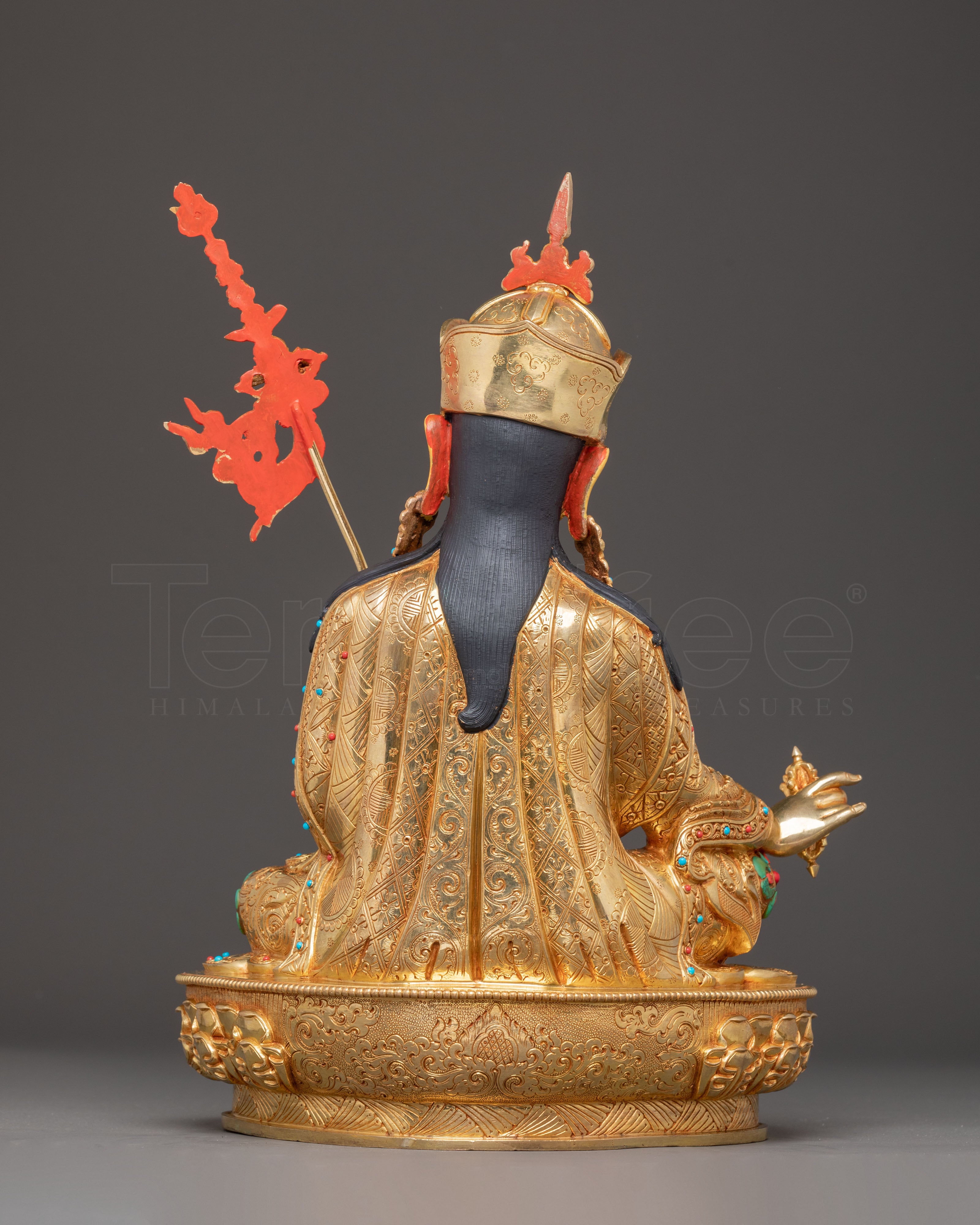 Handmade Copper Sculpture of Padmasambhava | Tibetan Buddhism Icon