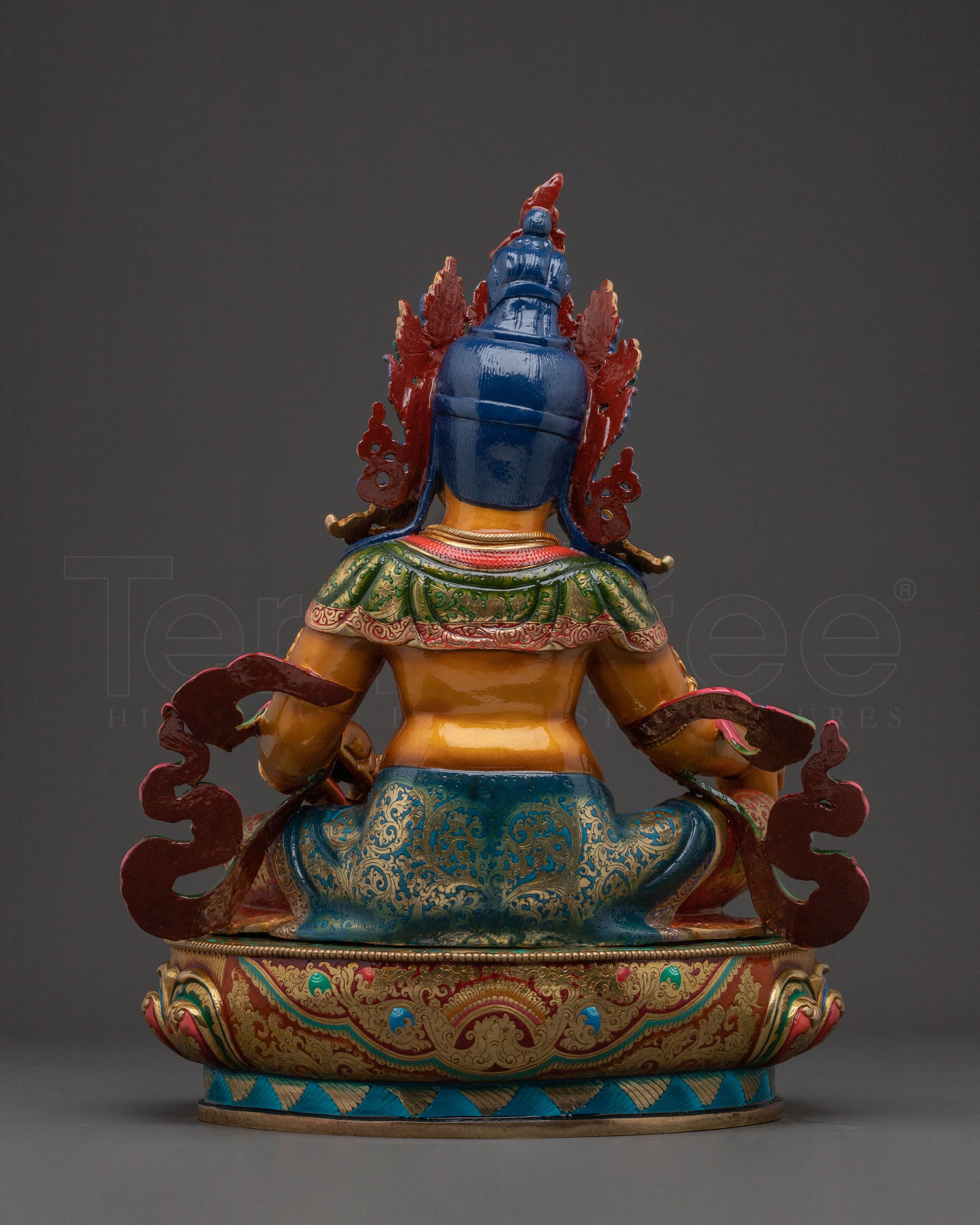 Dzambhala Golden Statue | Buddhist Deity of Wealth