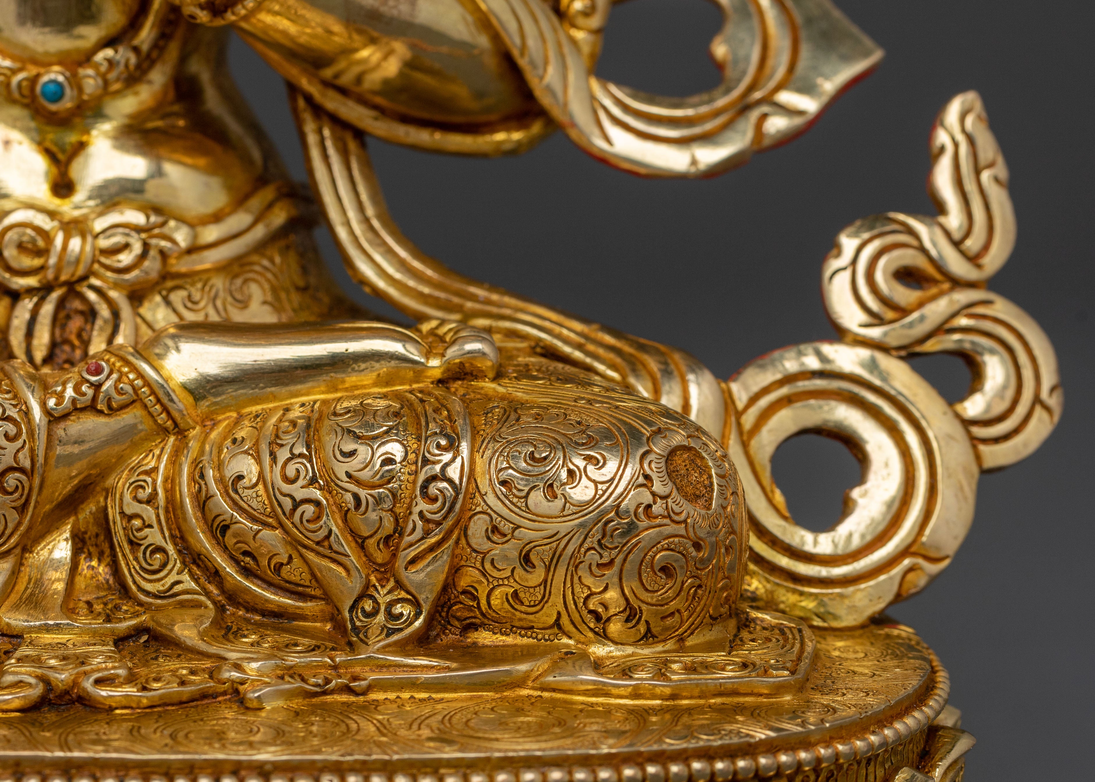 Manjushri Statue of Supreme Wisdom | 24K Gold Glided